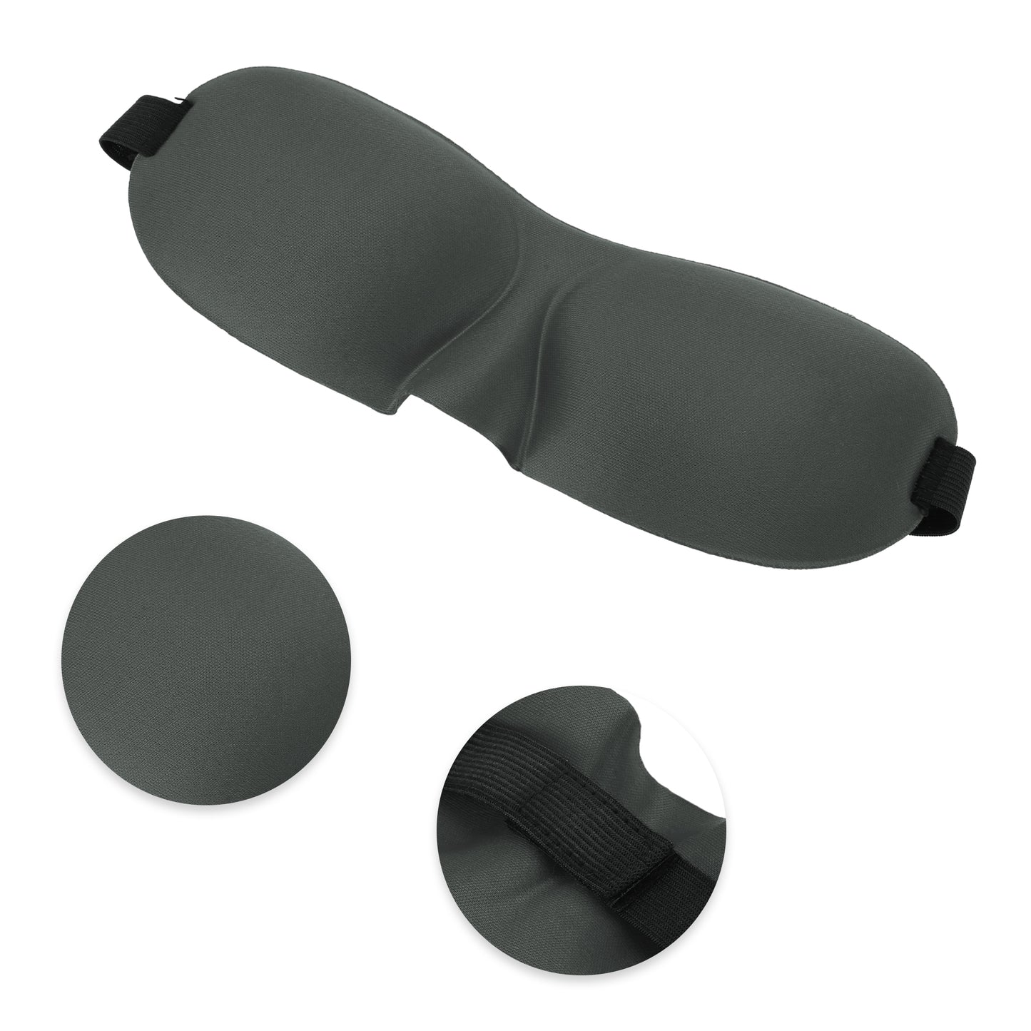 Breathable Elastic Band 3D Sleep Mask for Travel Rest Gray