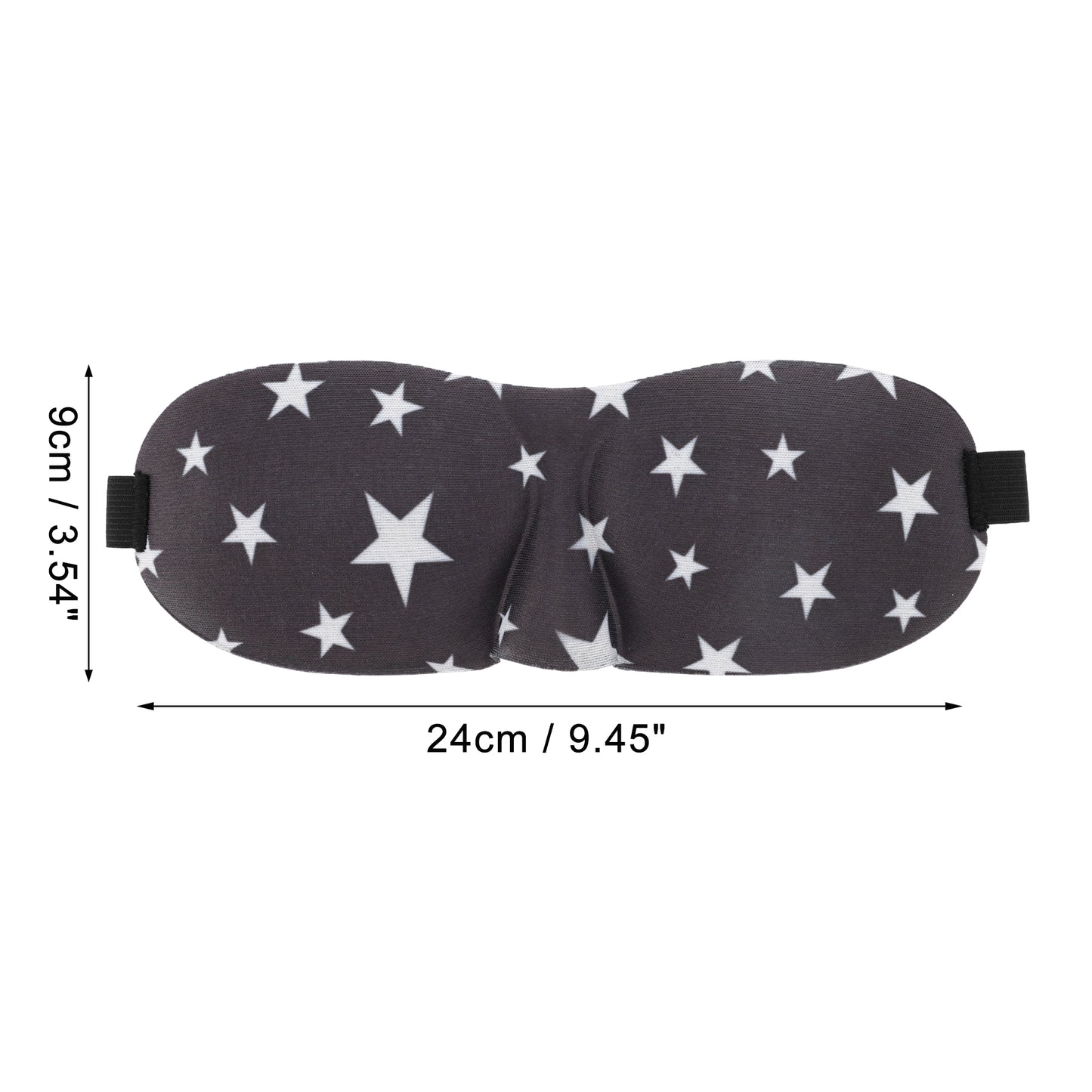 Breathable Stars Pattern Sleep Mask 3D Eye Shade Cover for Rest White