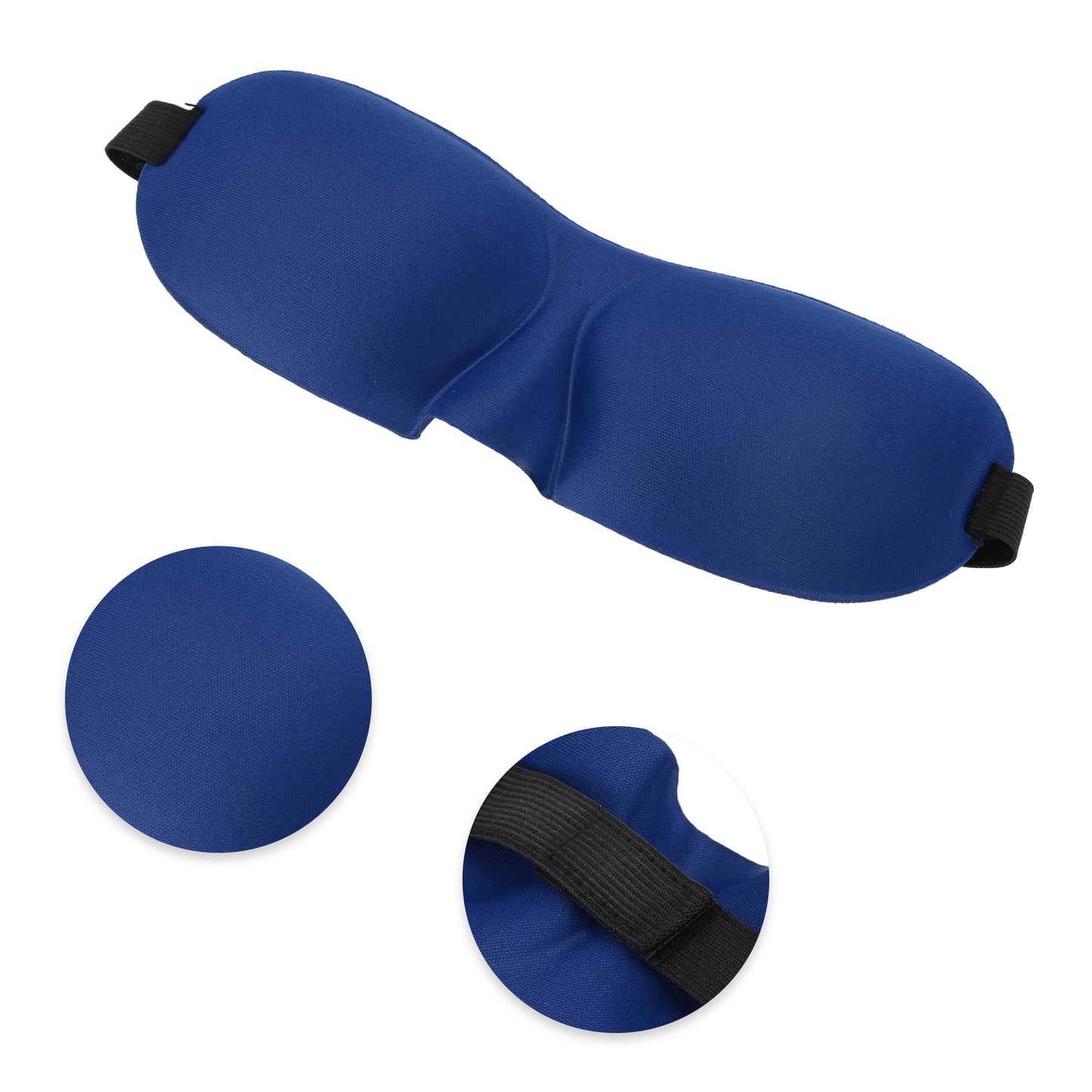 Breathable Elastic Band 3D Sleep Mask for Travel Rest Blue
