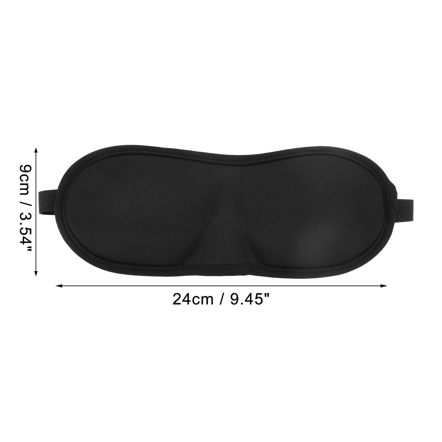 Breathable Elastic Band Sleep Mask 3D Eye Shade Cover for Rest Black