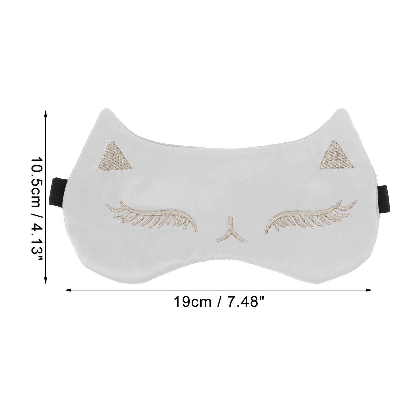 Soft Cartoon Sleep Mask Eye Shade Cover for Travel Silver Tone