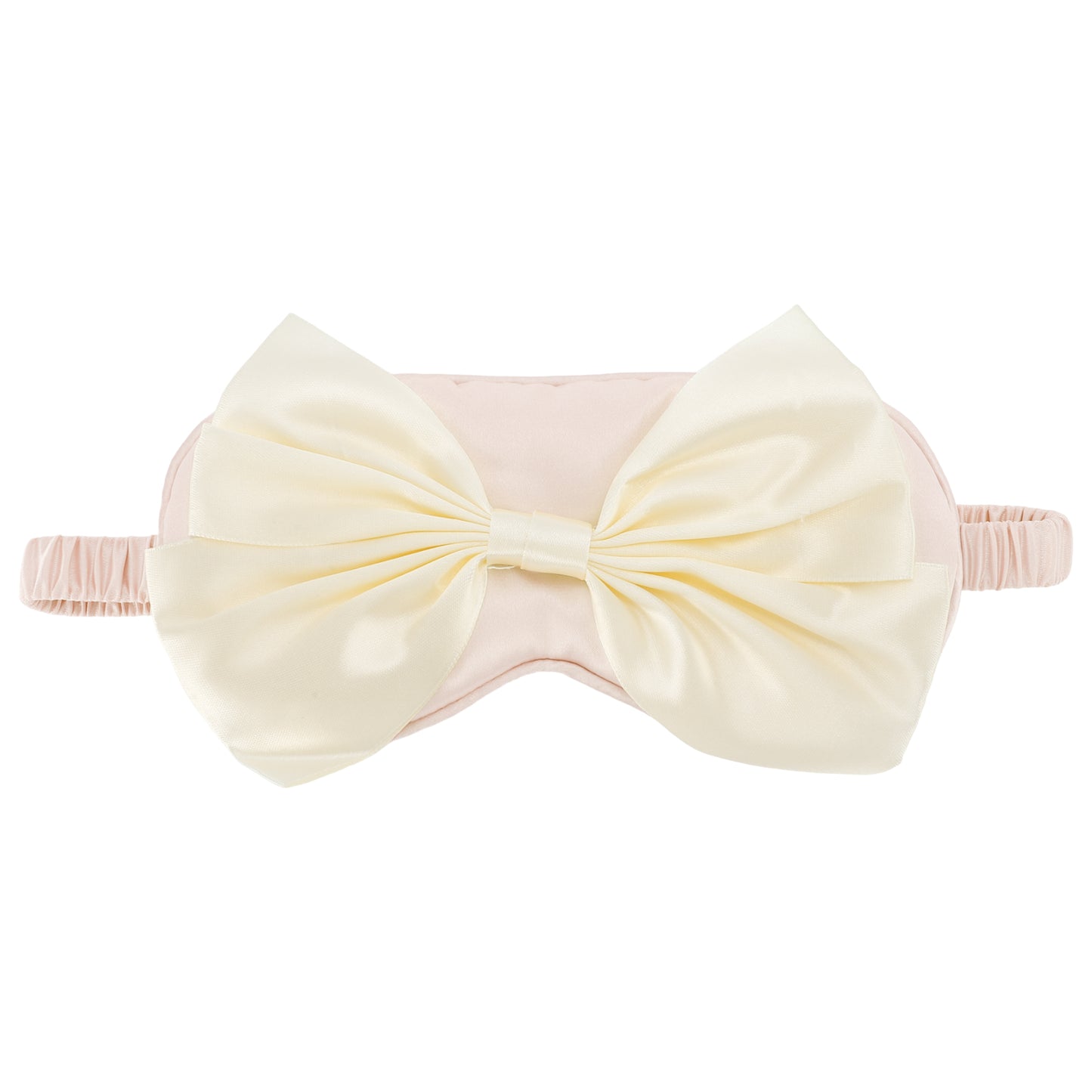Soft Cute Bow Sleep Mask Elastic Eye Shade Cover for Travel Light Pink