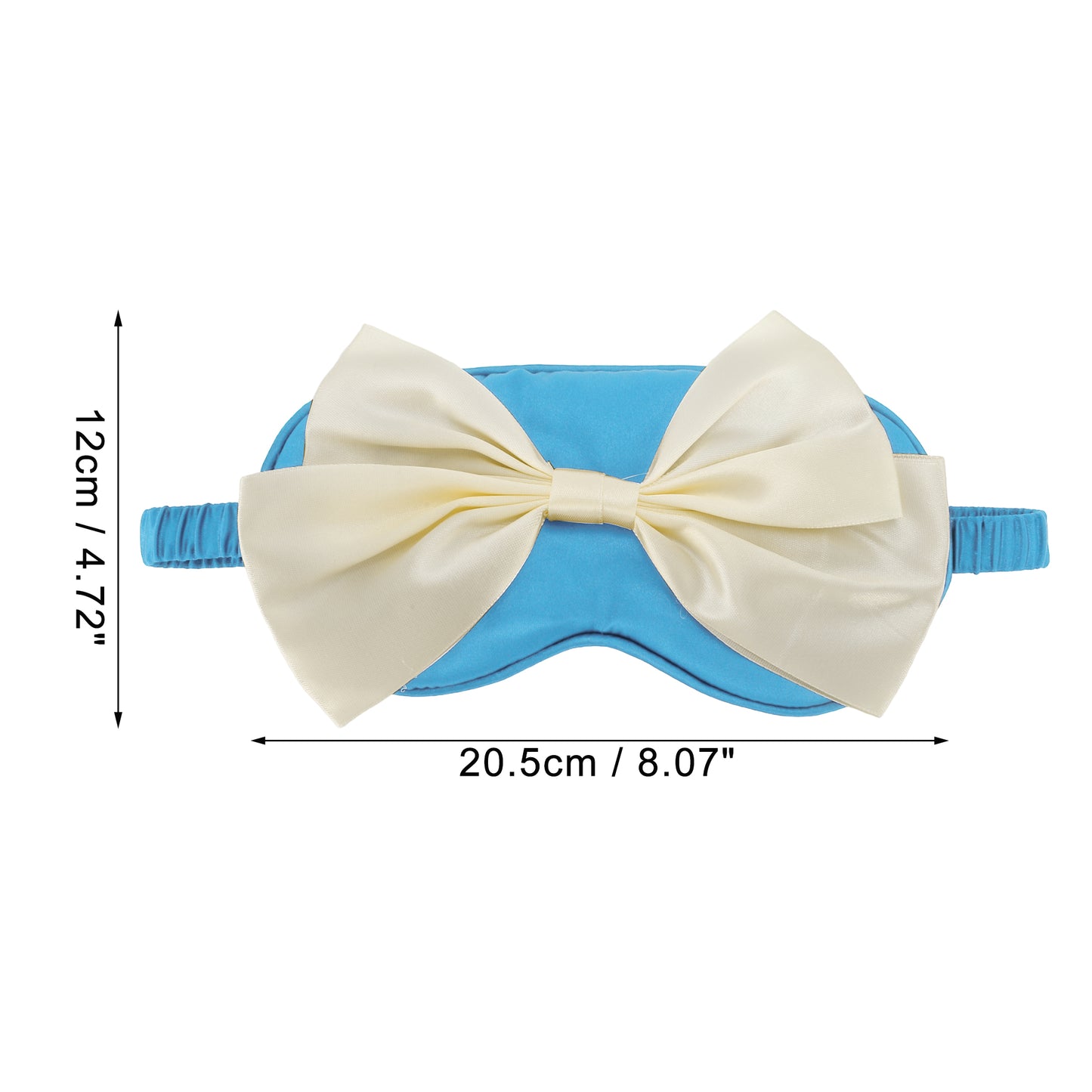 Soft Cute Bow Sleep Mask Elastic Eye Shade Cover for Travel Sky Blue