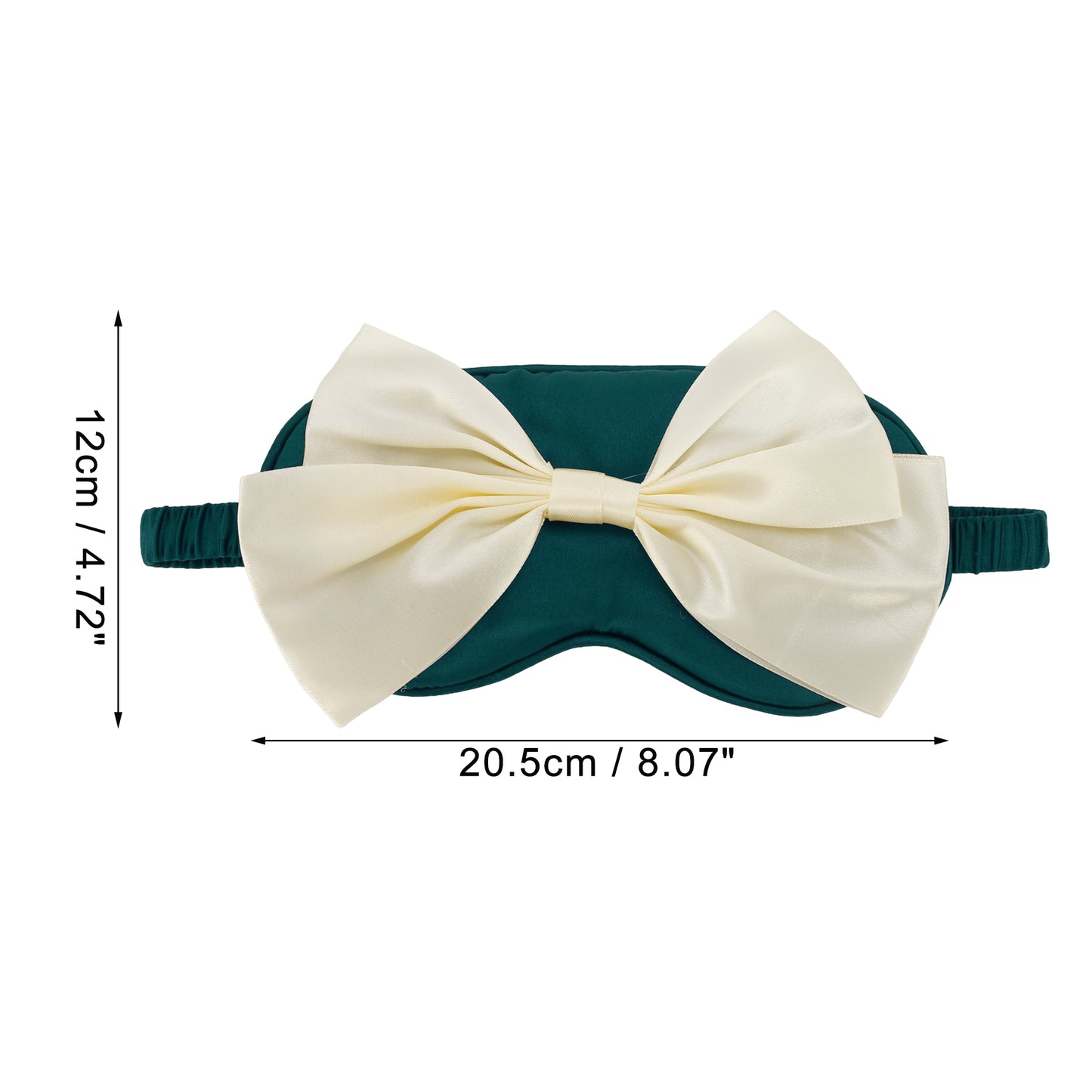 Soft Cute Bow Sleep Mask Elastic Eye Shade Cover for Travel Dark Green
