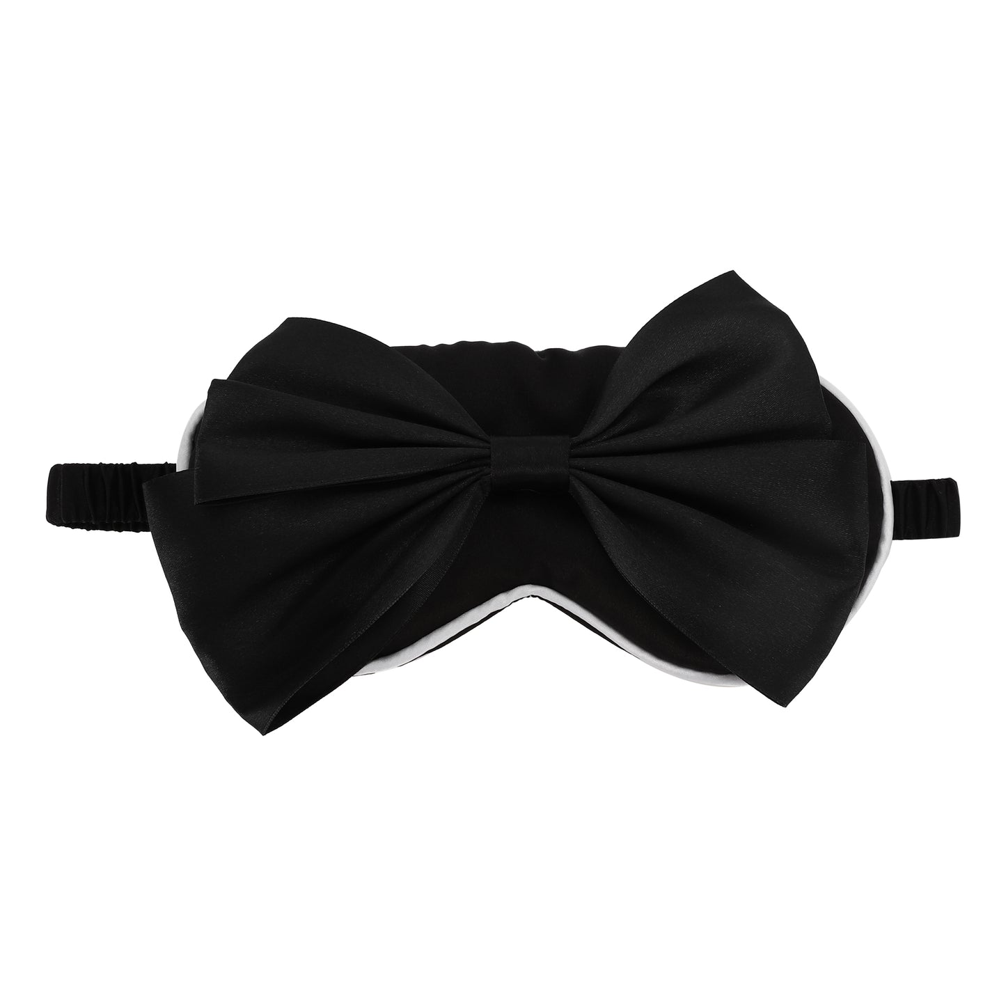 Soft Cute Bow Sleep Mask Elastic Eye Shade Cover for Travel Black
