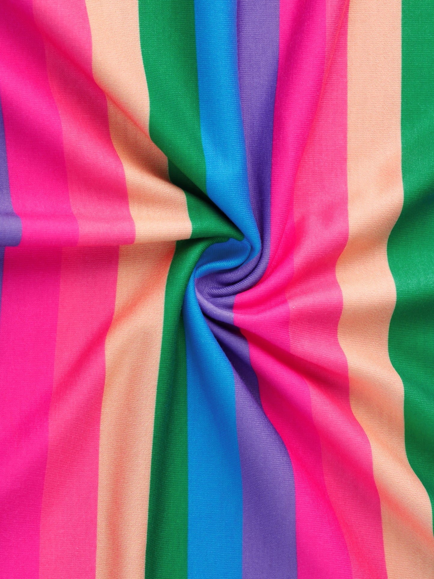 Robe t-shirt à rayures colorées et manches courtes pour femme