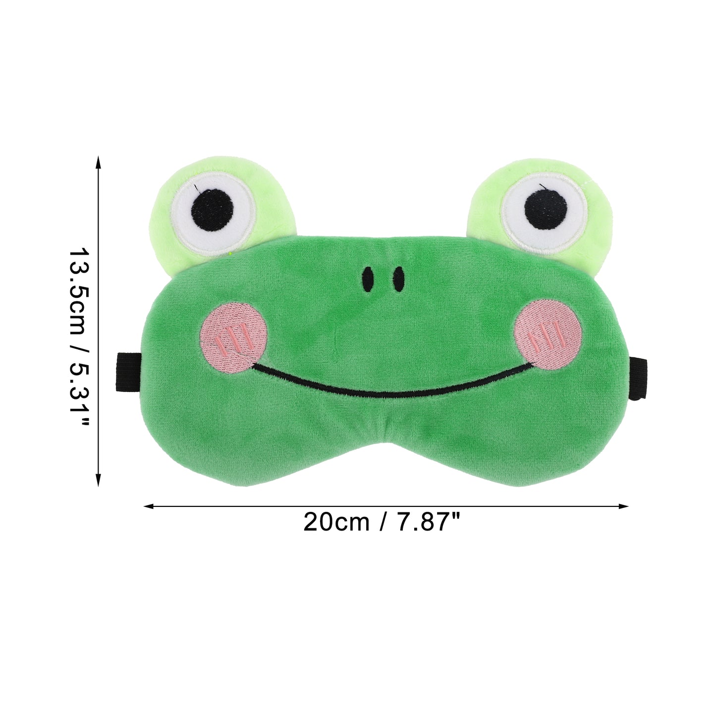Soft Cartoon Frog Smiling Sleep Mask Eye Shade Cover for Travel Green