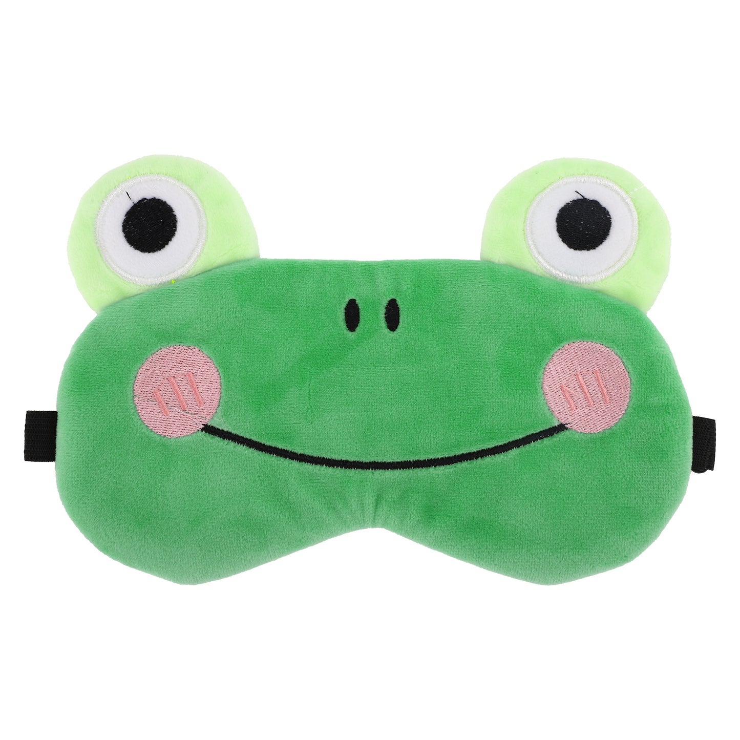 Soft Cartoon Frog Smiling Sleep Mask Eye Shade Cover for Travel Green