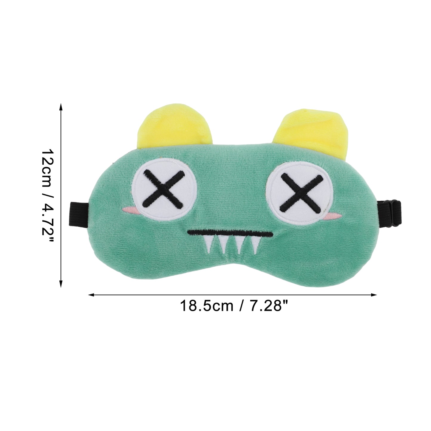 Soft Cartoon x Eyes Sleep Eye Mask for Travel Green