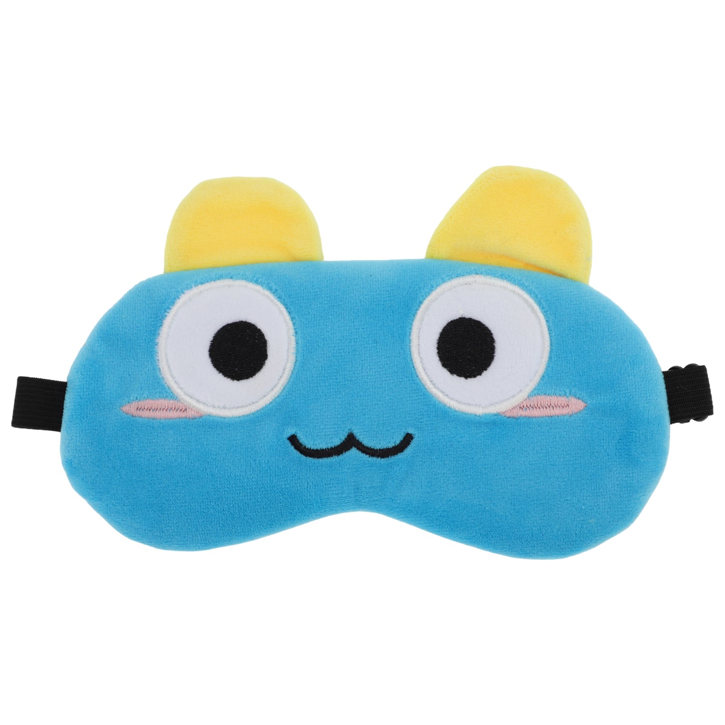 Soft Cartoon Staring Eyes Sleep Eye Mask for Travel Blue