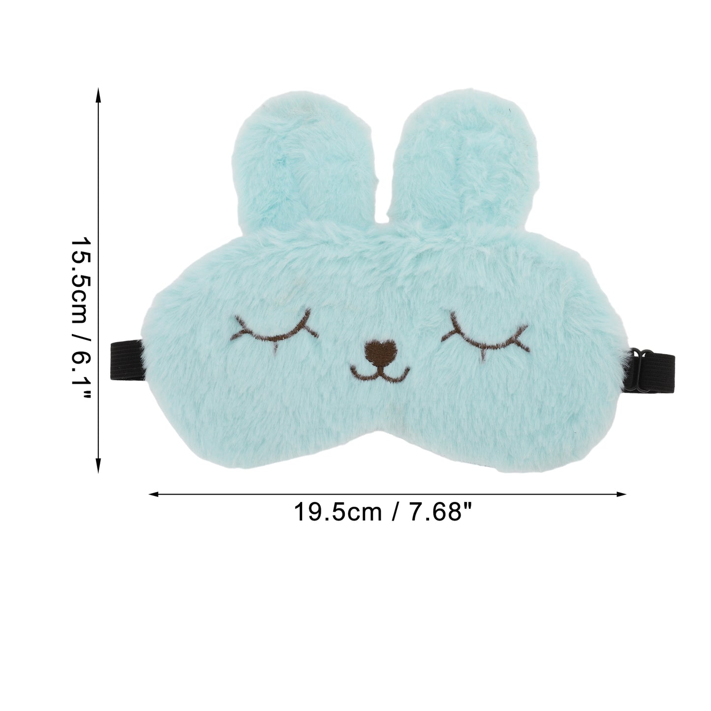 Soft Cartoon Rabbit Sleep Mask for Travel for Rest Blue