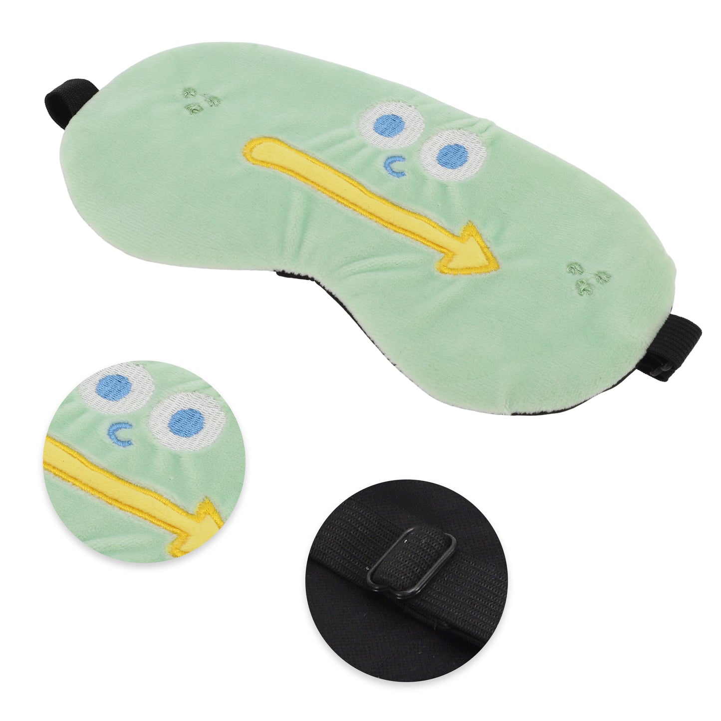 Soft Cartoon Arrow Sleep Eye Mask Shade Cover for Travel Green
