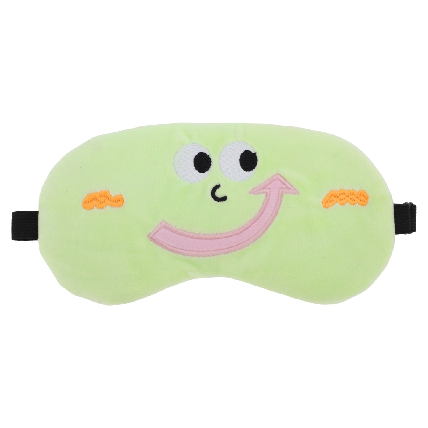 Soft Cartoon Smiling Sleep Eye Mask Shade Cover for Travel Green