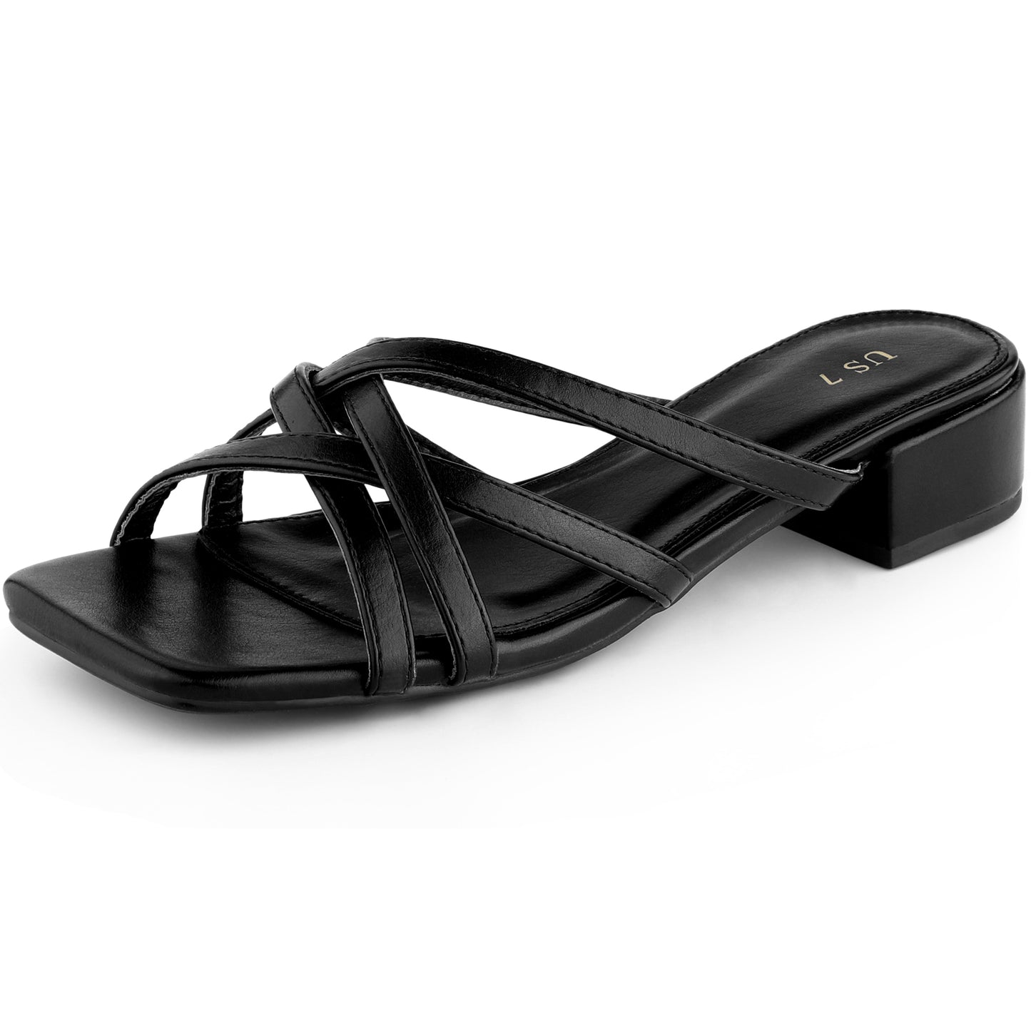 Sandalias de tiras para mujer, sin cordones, con punta abierta y tacón de bloque