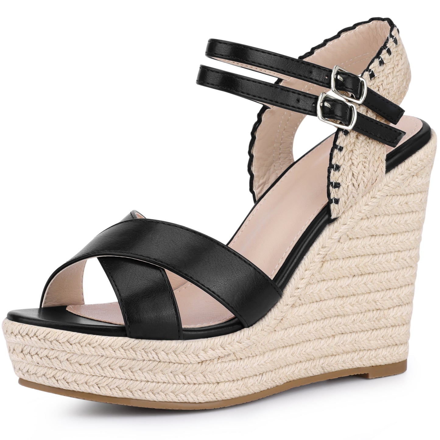 Women's Espadrilles Platform Wedges Open Toe Wedge Heel Sandals