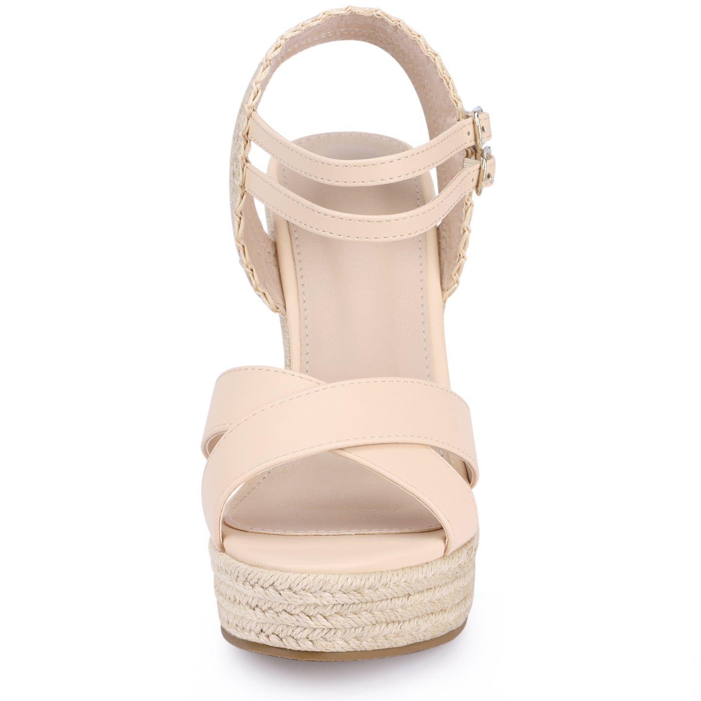 Alpargatas de plataforma para mujer, sandalias de cuña con punta abierta y tacón de cuña