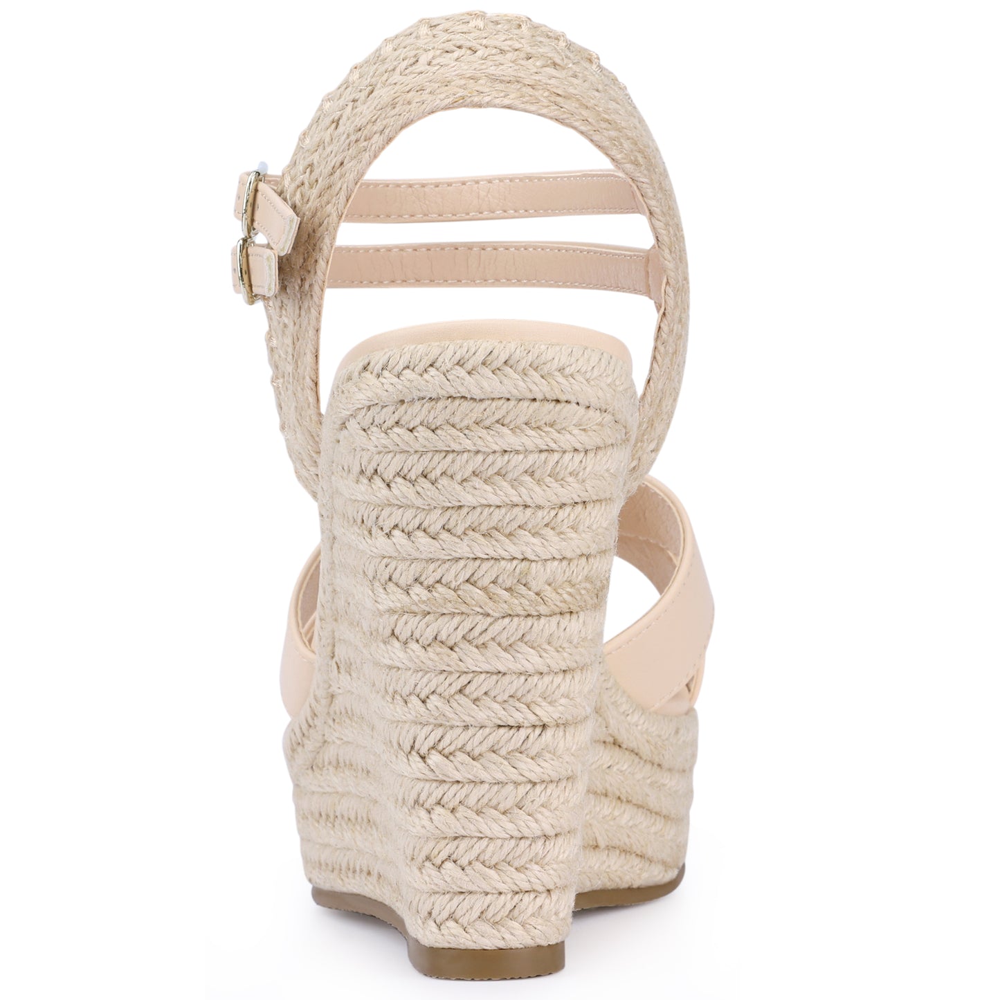 Alpargatas de plataforma para mujer, sandalias de cuña con punta abierta y tacón de cuña