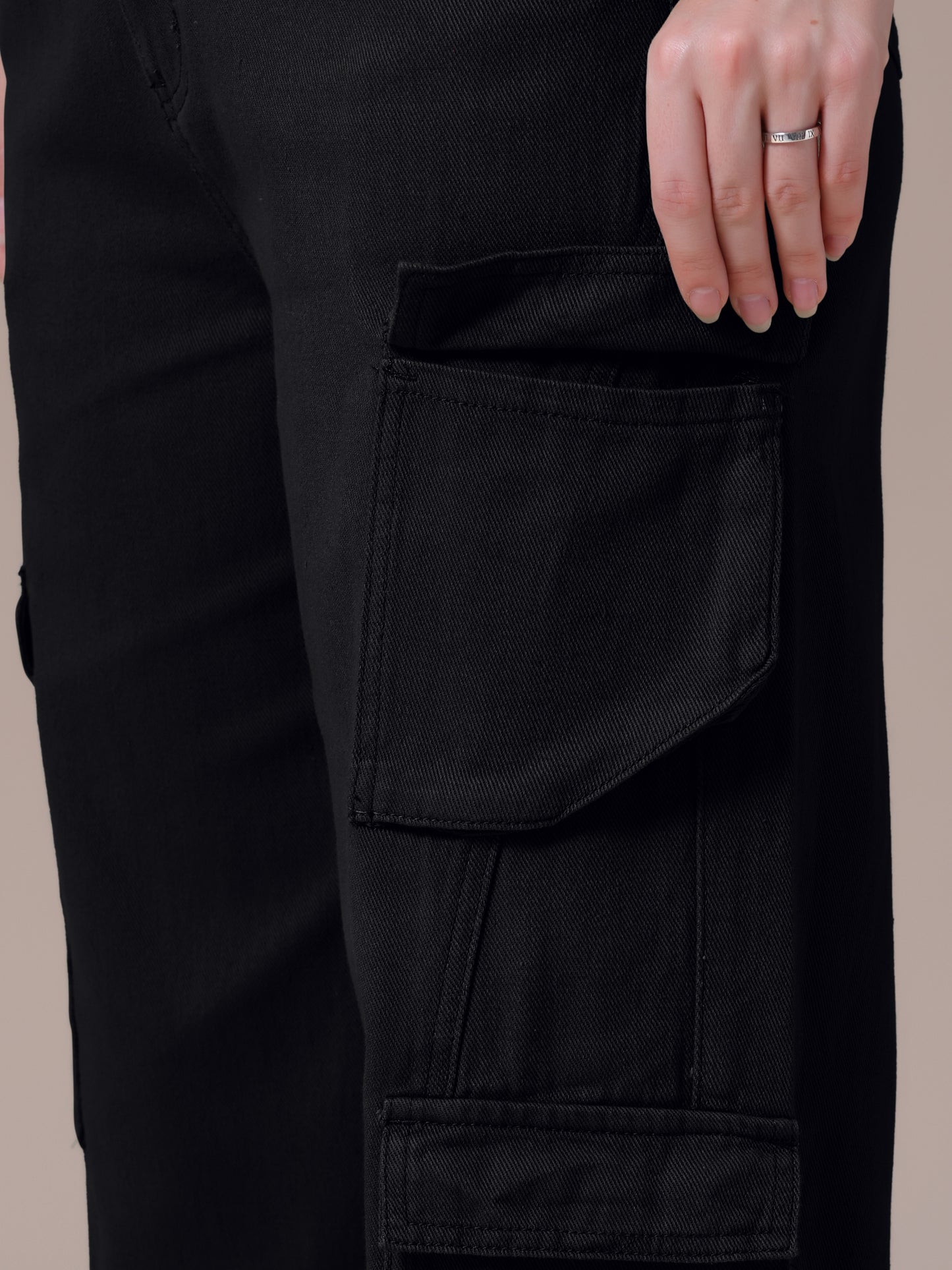 Pantalones vaqueros holgados para mujer, de pierna recta, cintura alta, con múltiples bolsillos, abotonados, sueltos, informales, estilo cargo, ropa de calle