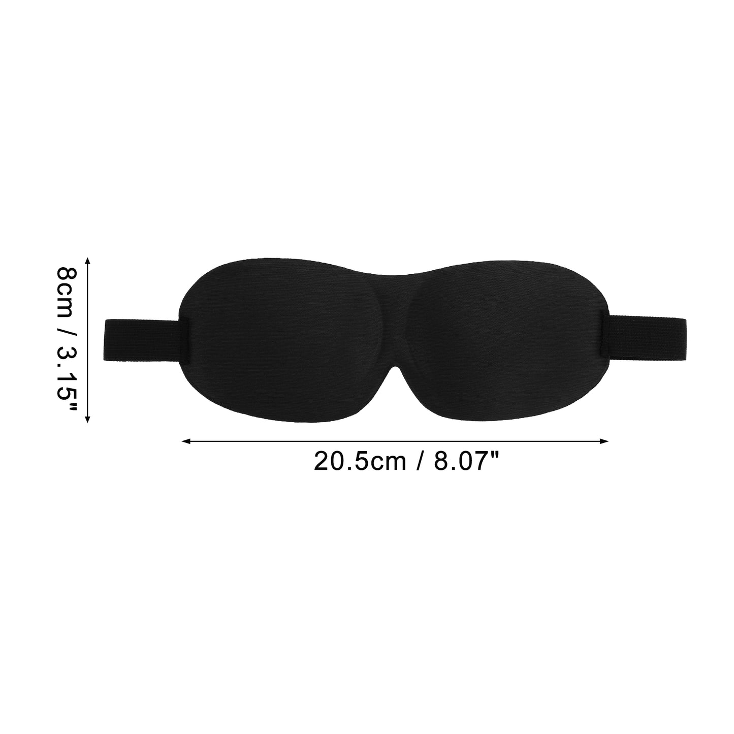 Breathable Magic Tapes 3D Sleep Mask Eye Shade Cover for Rest Black