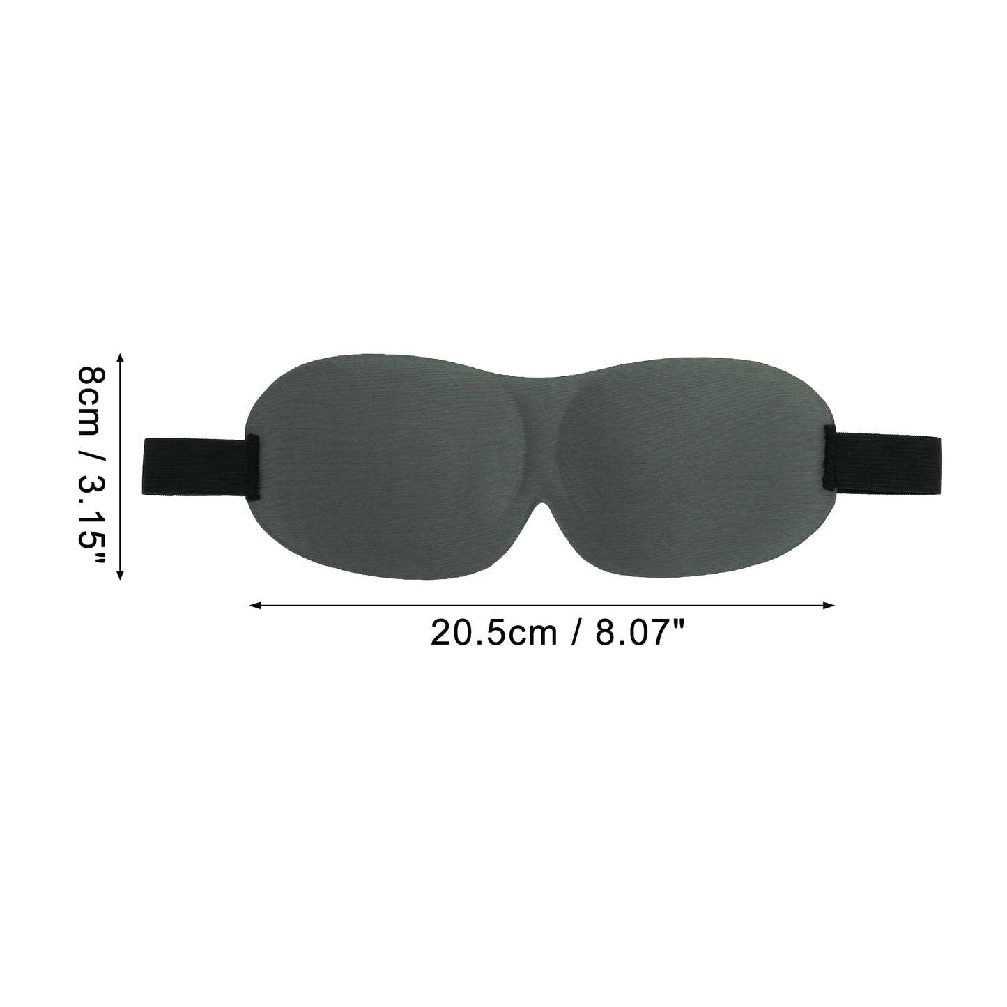 Breathable Magic Tapes 3D Sleep Mask Eye Shade Cover for Rest Gray