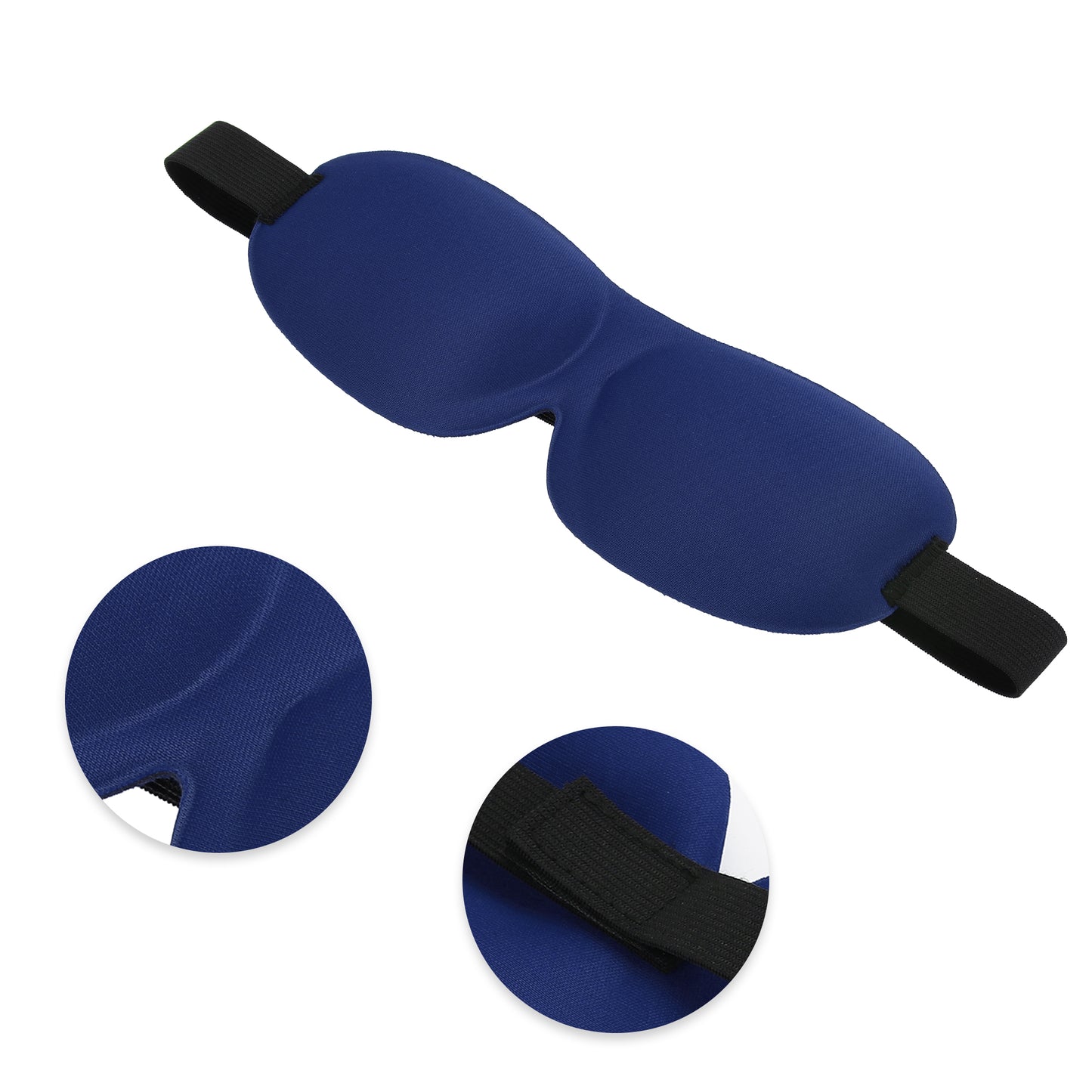 Breathable Magic Tapes 3D Sleep Mask Eye Shade Cover for Rest Blue