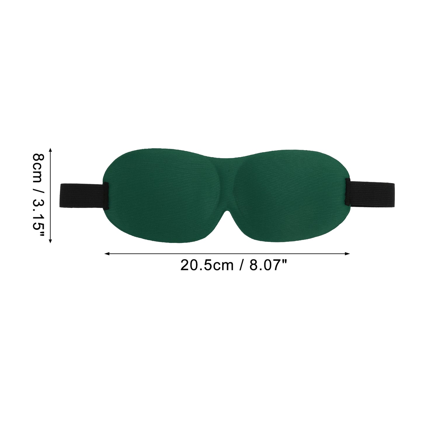 Breathable Magic Tapes 3D Sleep Mask Eye Shade Cover for Rest Green