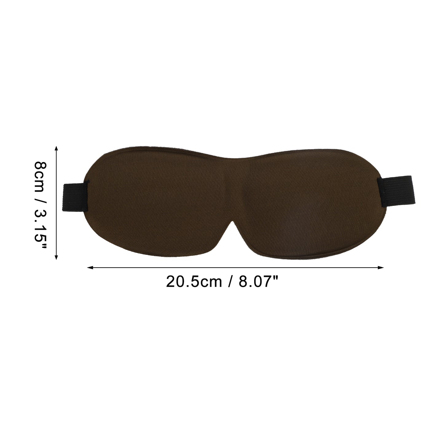 Breathable Magic Tapes 3D Sleep Mask Eye Shade Cover for Rest Coffee Color