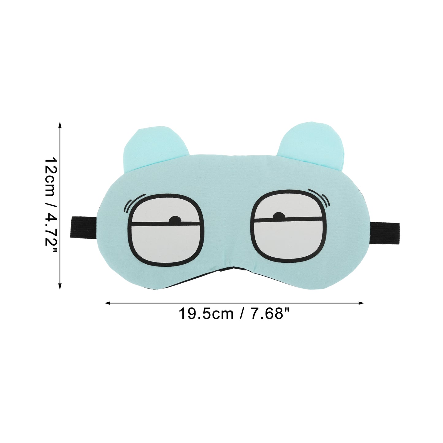 Soft Cartoon Funny Eyes Sleep Mask for Travel Rest Light Blue