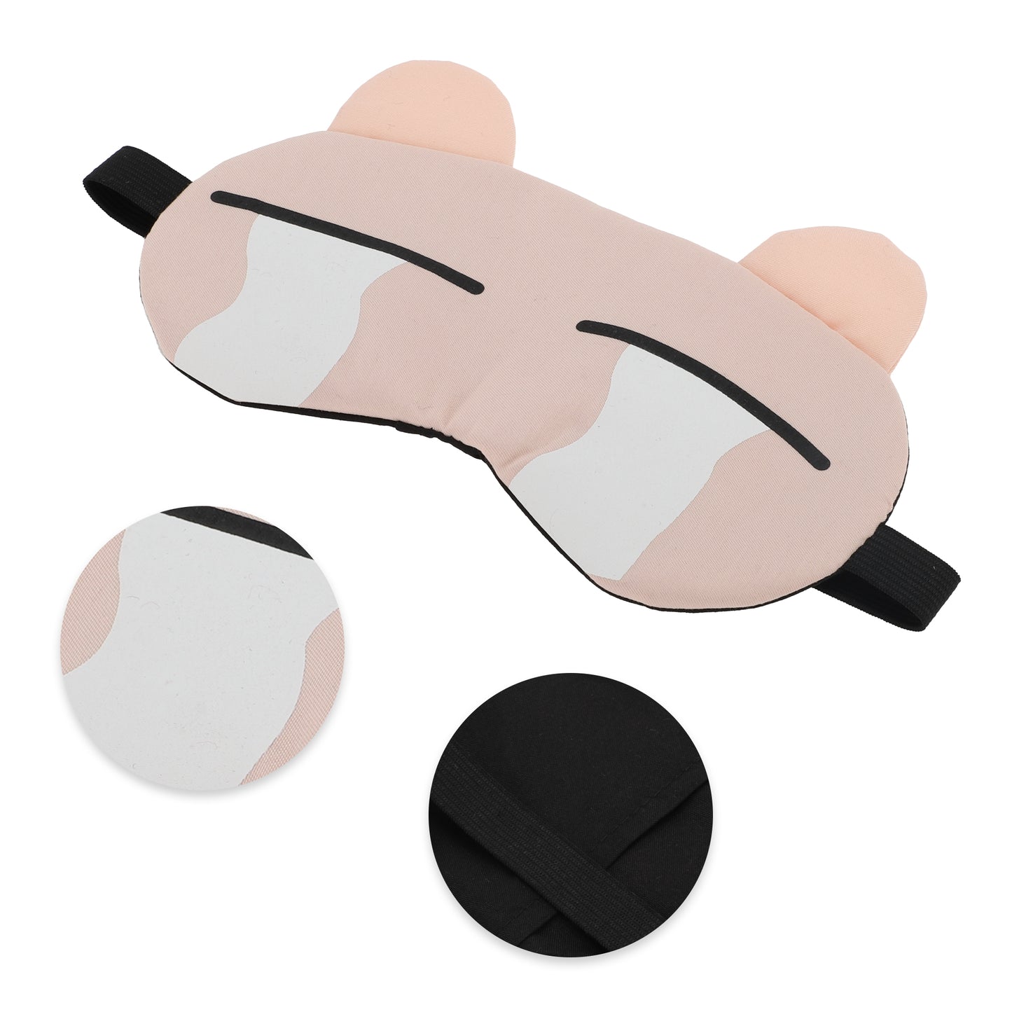 Soft Cartoon Tears Sleep Mask Eye Shade Cover for Travel Pink