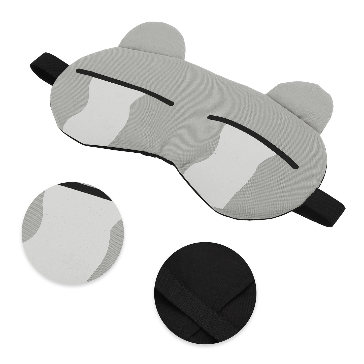 Soft Cartoon Tears Sleep Mask Eye Shade Cover for Travel Gray