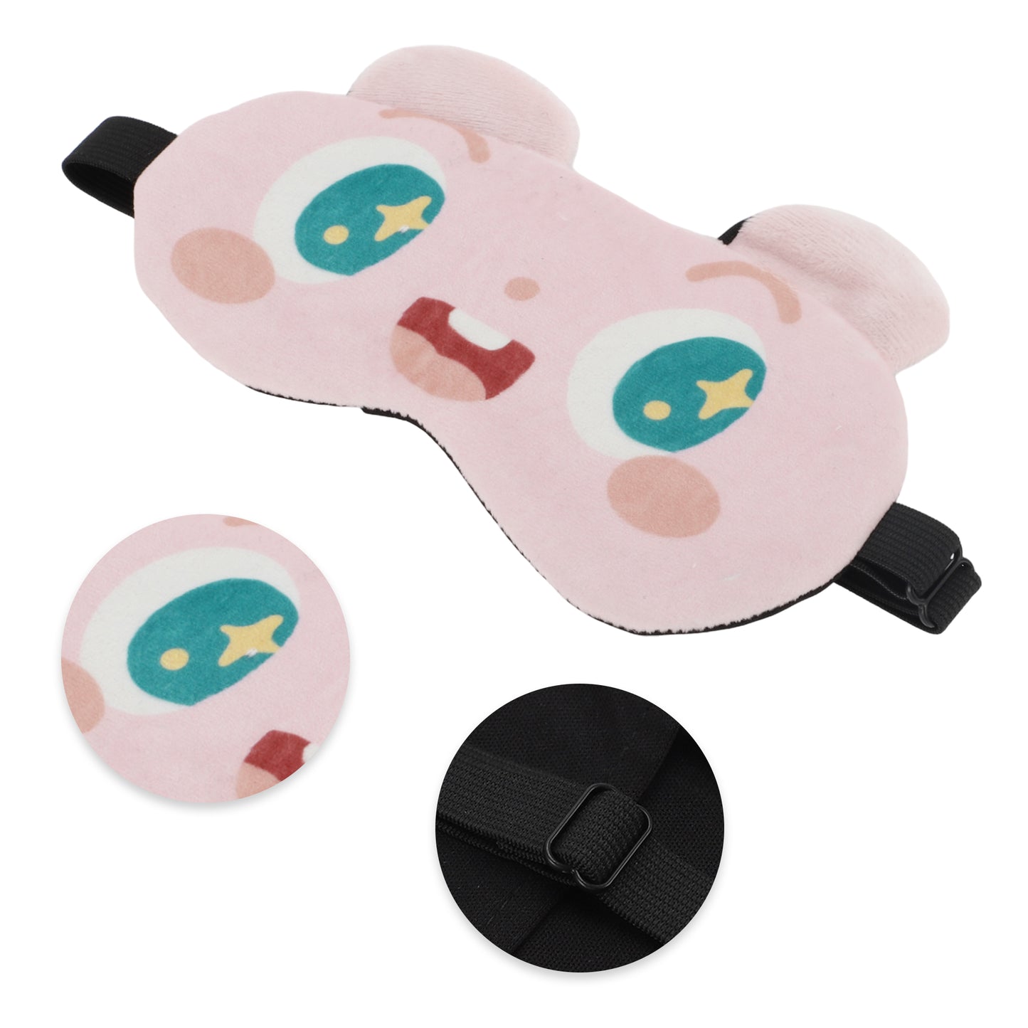 Soft Cartoon Acting Cute Sleep Mask Eye Shade Cover for Travel Pink