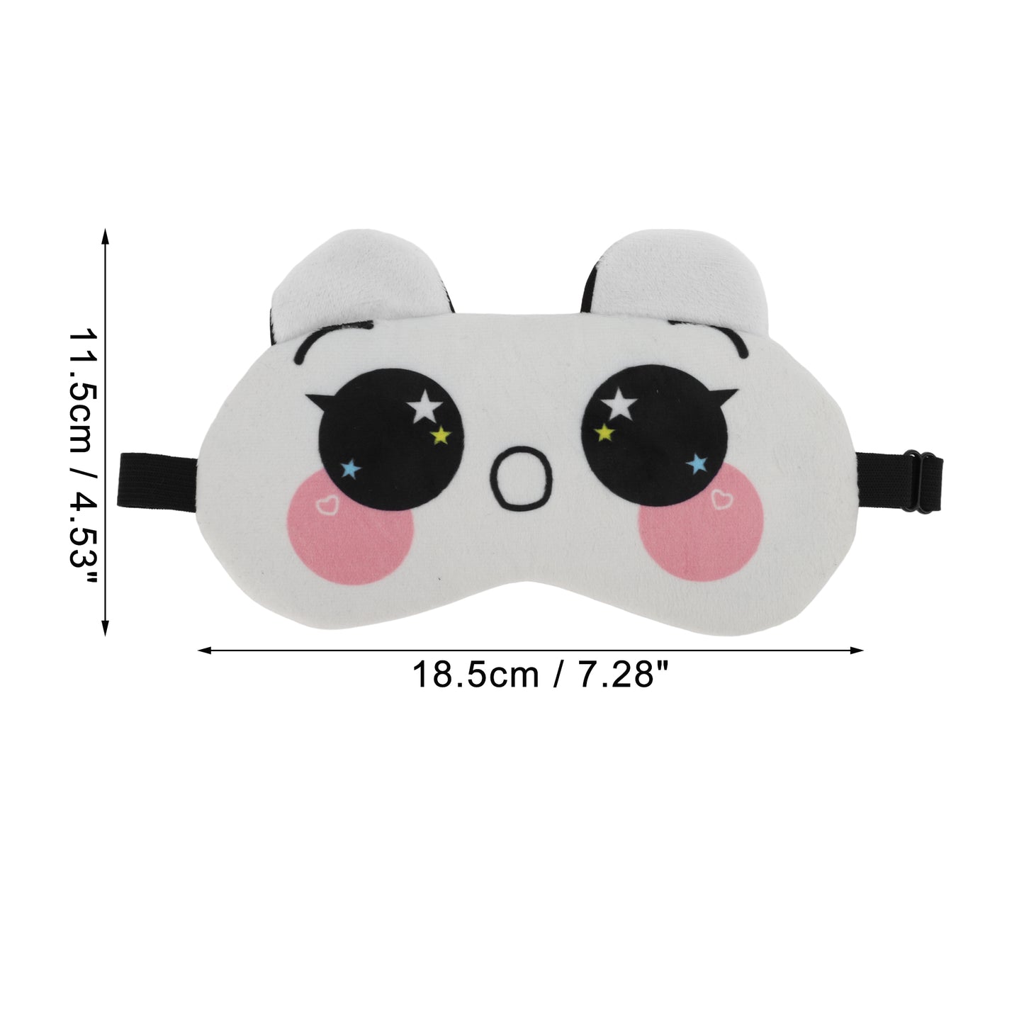 Soft Cartoon O-Mouth Sleep Mask Eye Shade Cover for Travel Beige White