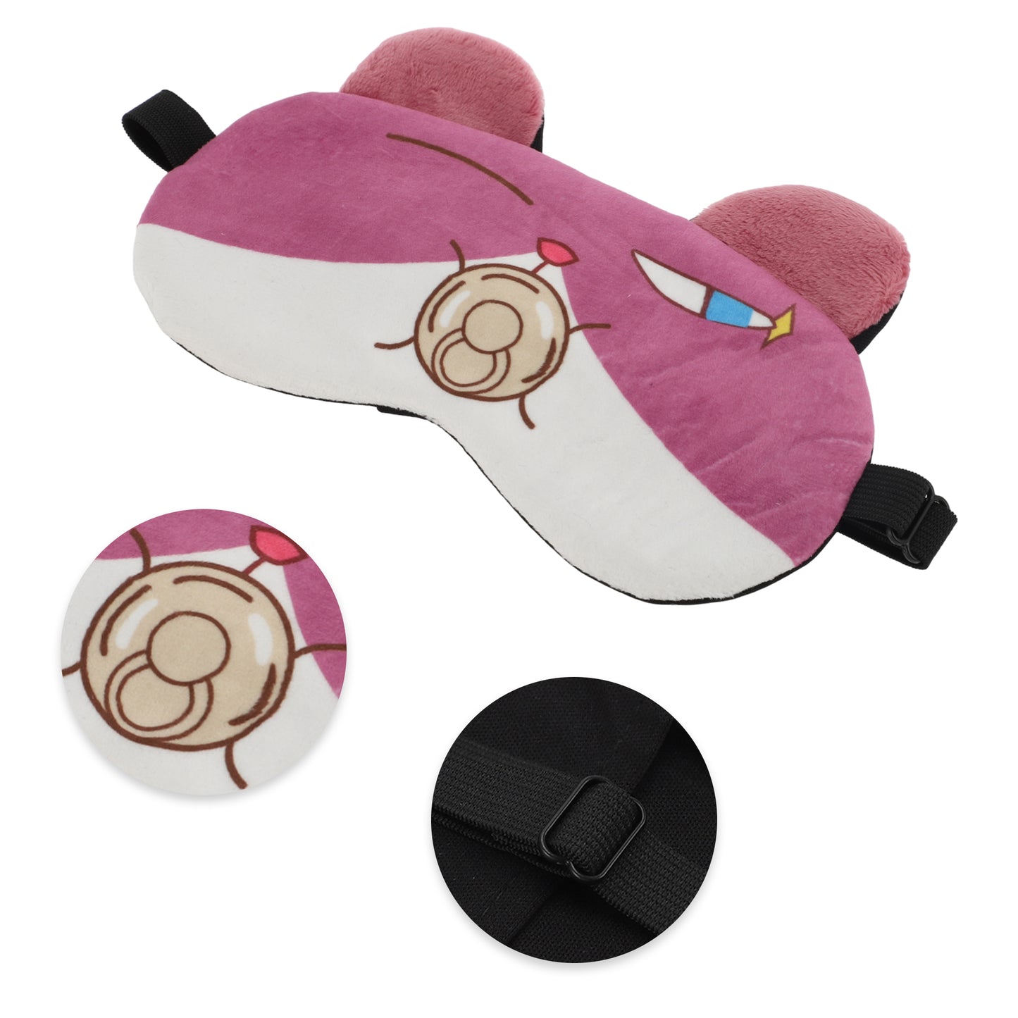 Soft Cartoon One Eye Sleep Mask Eye Shade Cover for Travel Purple White