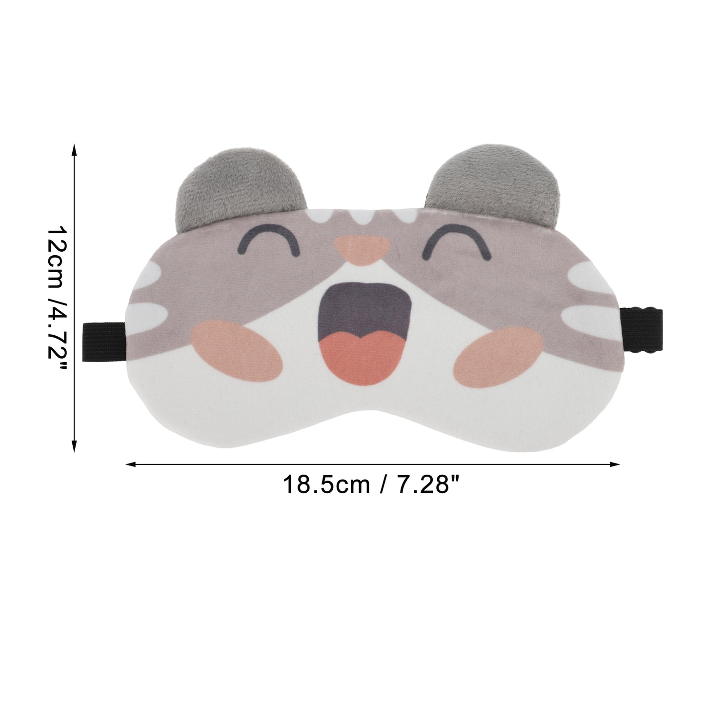 Soft Cartoon Laughing Sleep Mask Eye Shade Cover for Travel Khaki