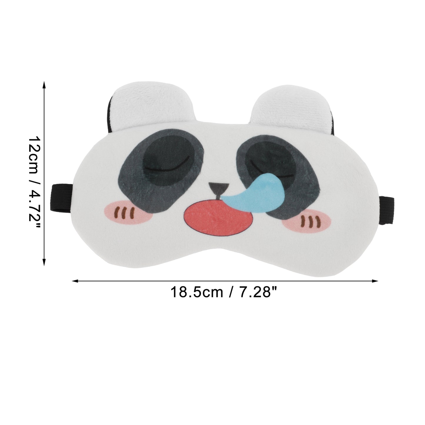 Soft Cartoon Runny Nose Sleep Eye Mask for Travel Gray White