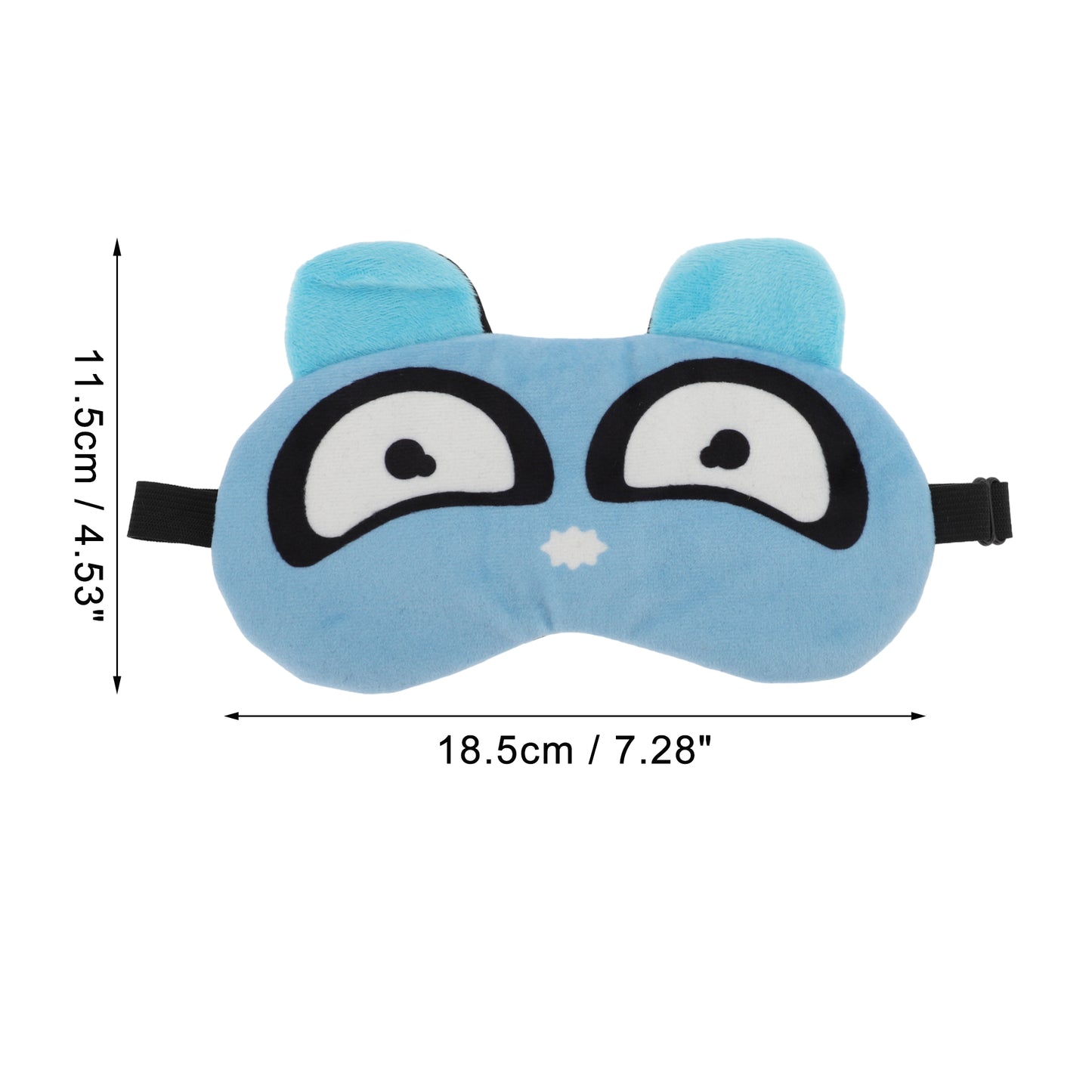 Soft Cartoon Crescent Eyes Sleep Mask Eye Shade Cover for Travel Blue