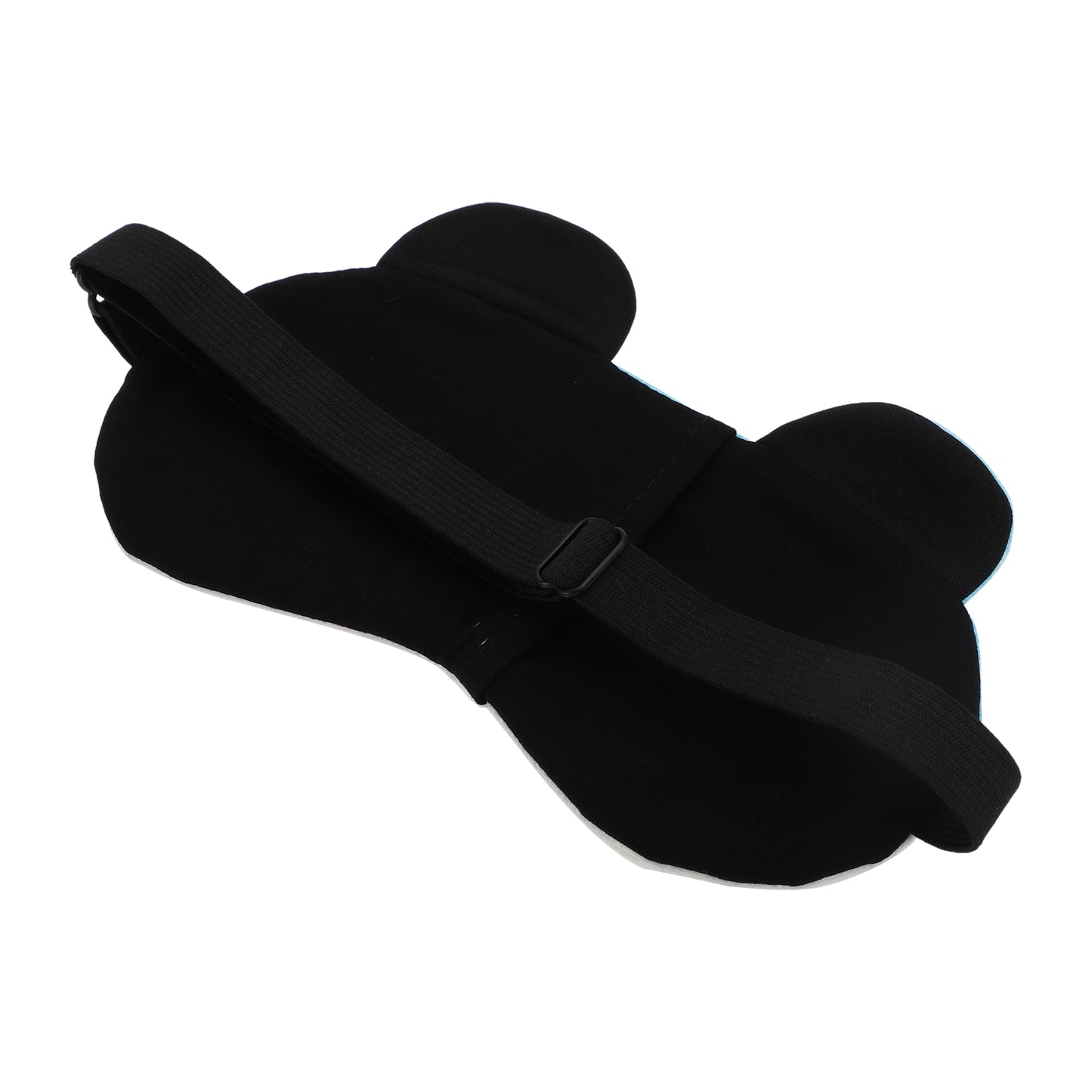 Soft Cartoon Squinting Eyes Sleep Eye Mask for Travel Blue White