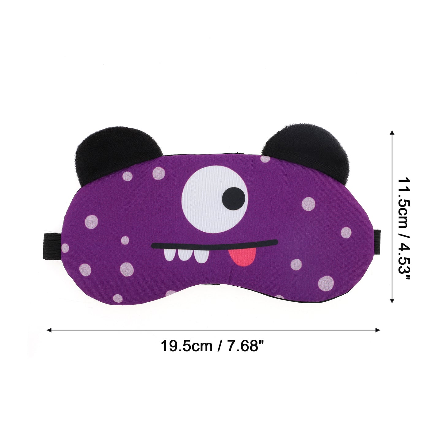 Soft Sleep Mask Cartoon Monsters Eye Shade Cover for Rest Purple