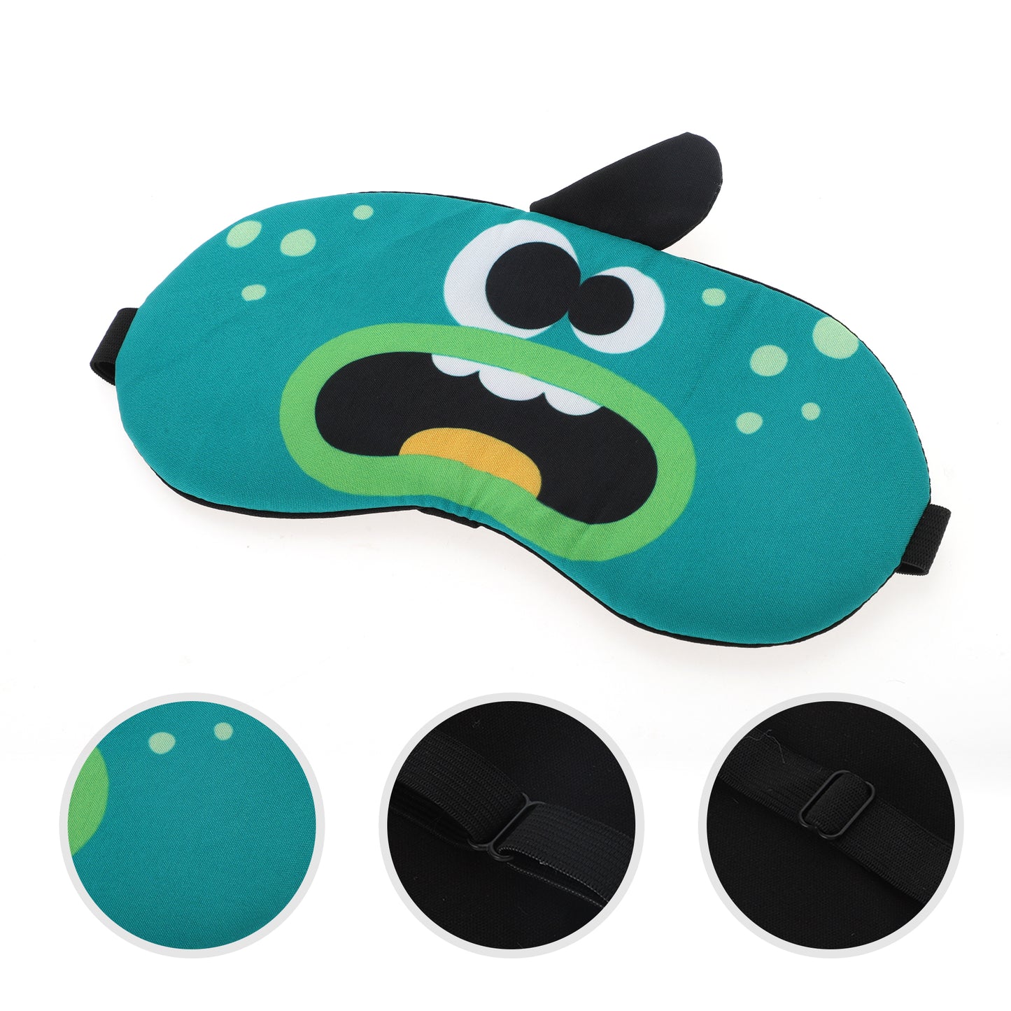 Soft Sleep Mask Cartoon Monsters Eye Shade Cover for Rest Green