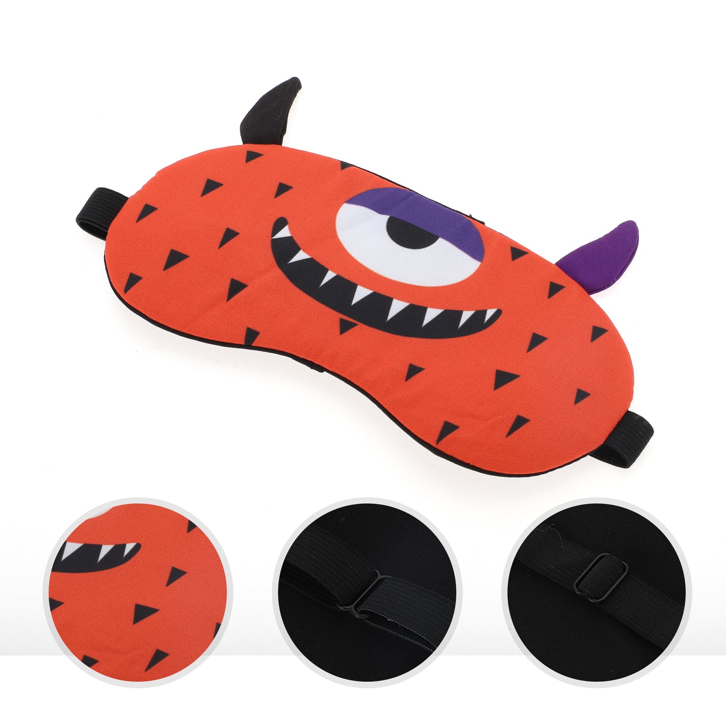 Soft Sleep Mask Cartoon Monsters Eye Shade Cover for Rest Orange