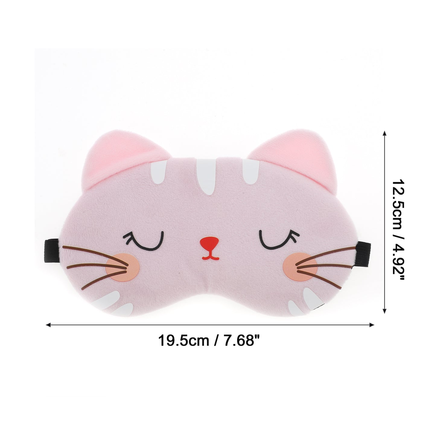 Soft Sleep Mask Cartoon Cat Eye Shade Cover for Rest Pink