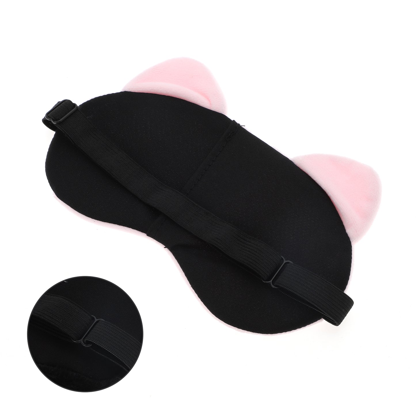Soft Sleep Mask Cartoon Cat Eye Shade Cover for Rest Pink