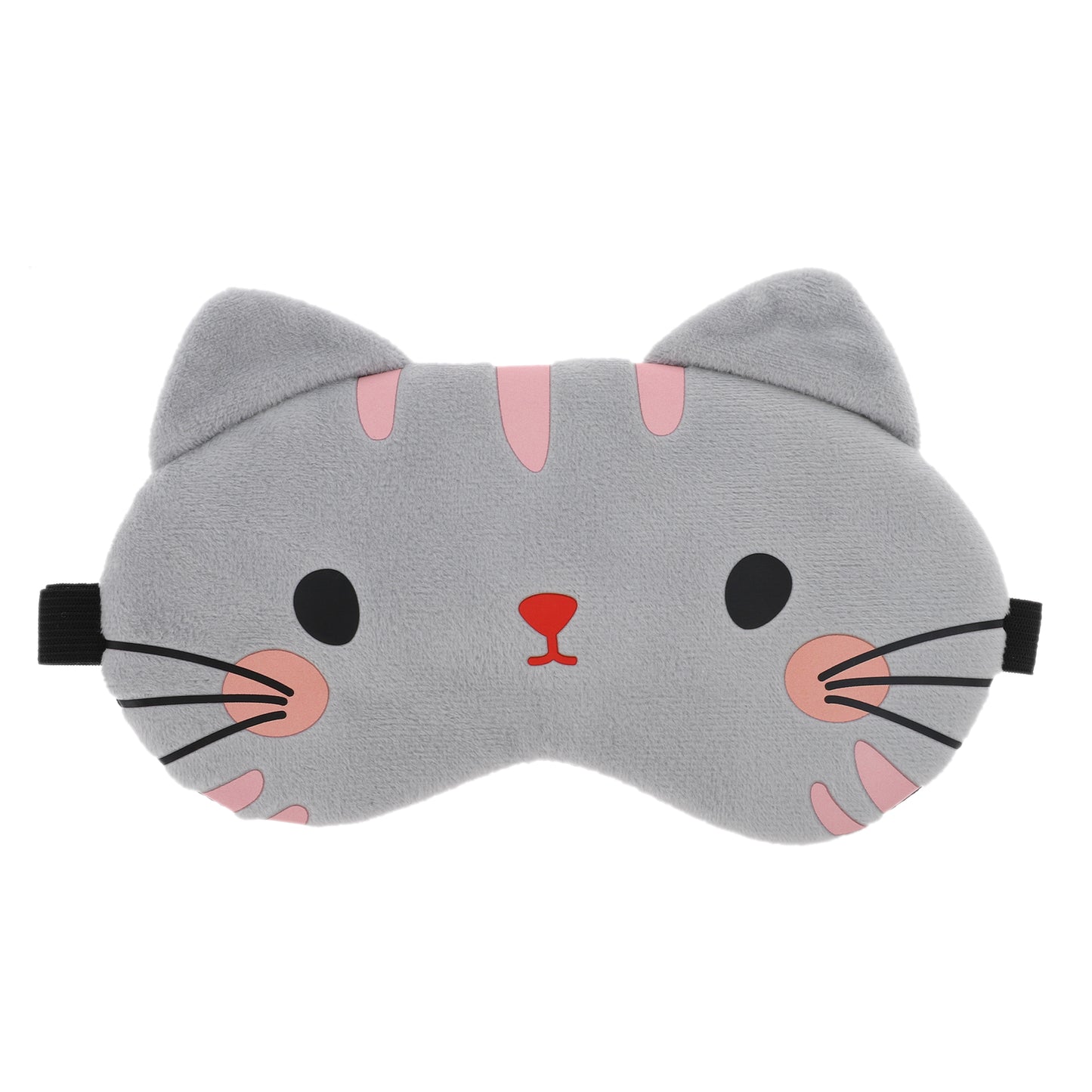 Soft Sleep Mask Cartoon Cat Eye Shade Cover for Rest Gray