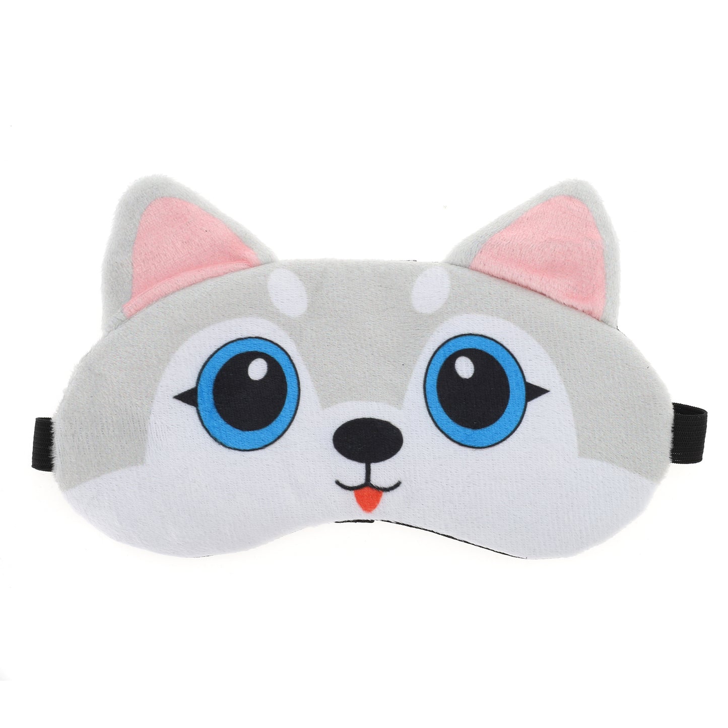 Soft Sleep Mask Cartoon Dog Eye Shade Cover for Rest Gray White