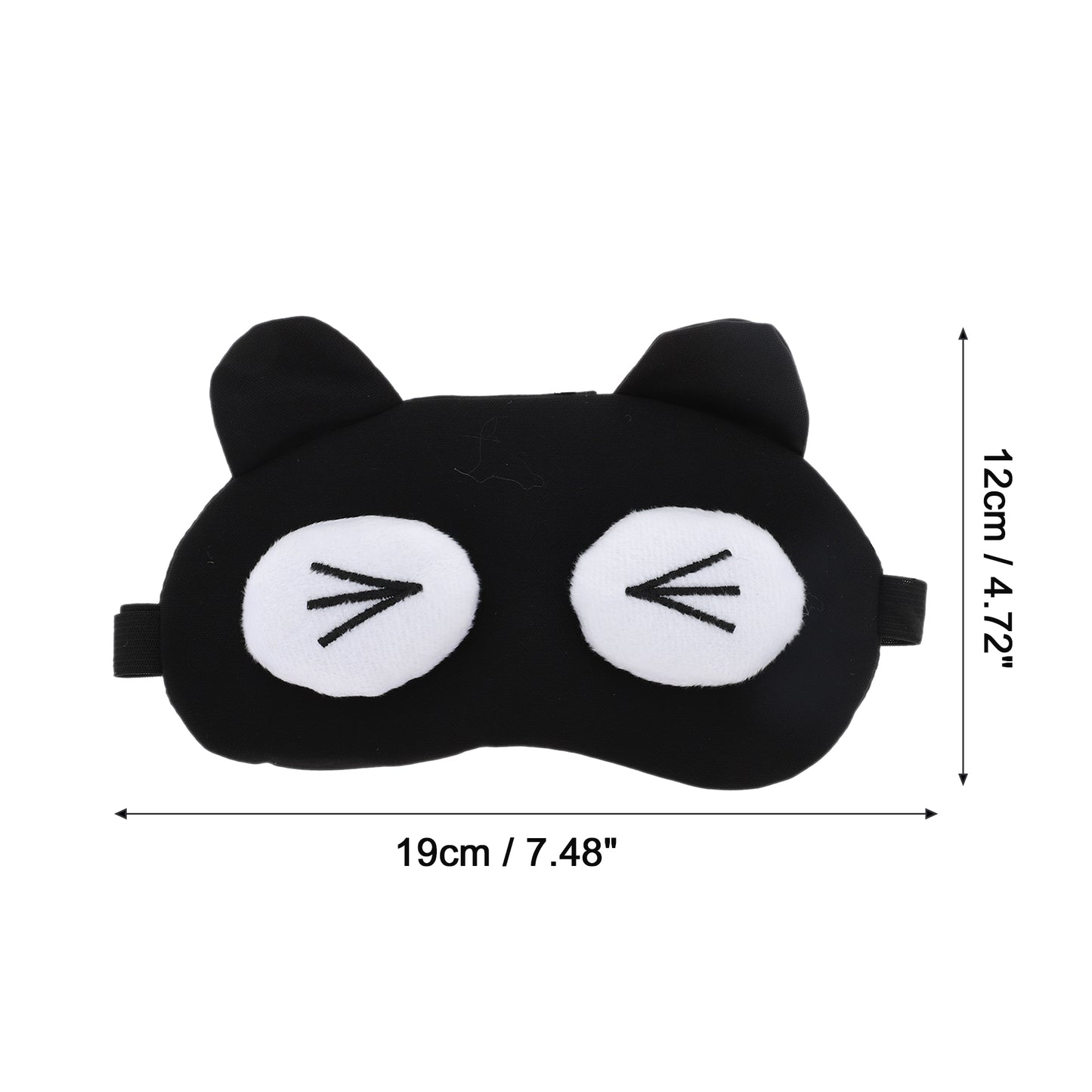Soft Sleep Mask Eyes Pattern Eye Shade Cover for Rest Black
