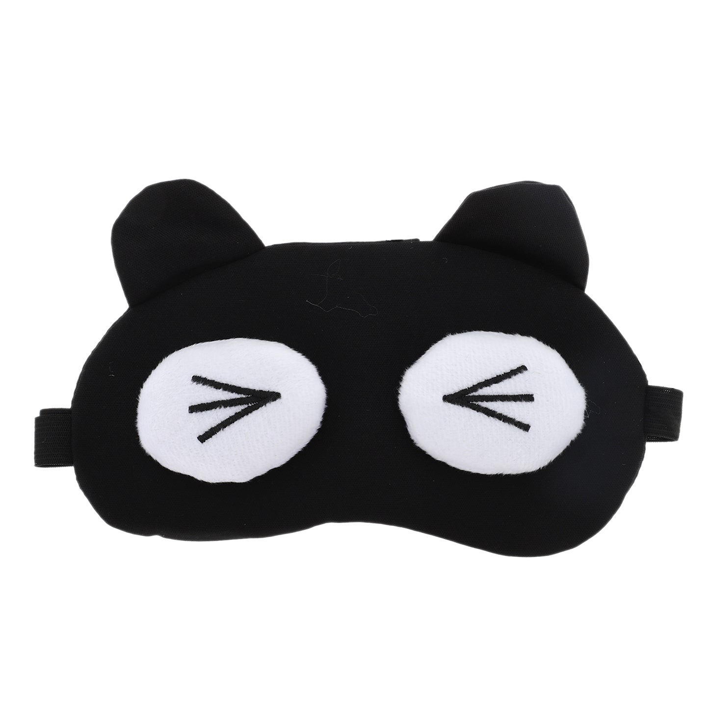 Soft Sleep Mask Eyes Pattern Eye Shade Cover for Rest Black