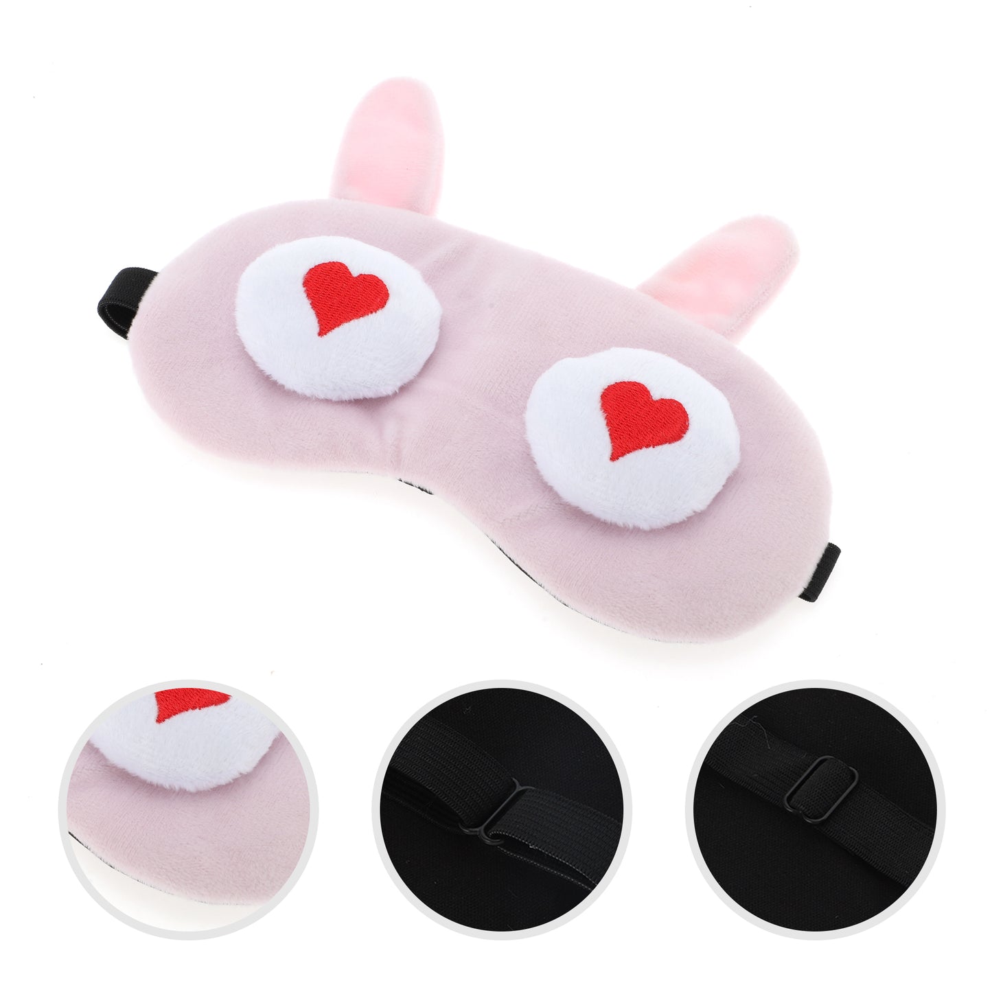 Soft Sleep Mask Love Eyes Eye Shade Cover for Rest Pink