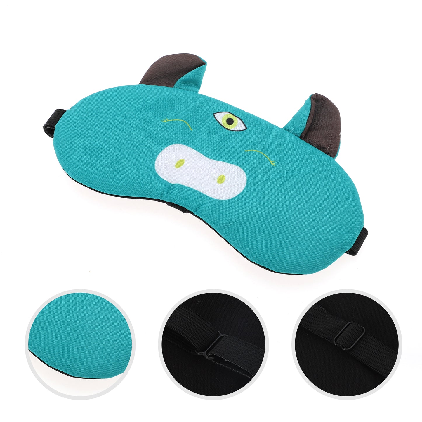 Soft Sleep Mask Cute Expression Eye Shade Cover for Rest Green