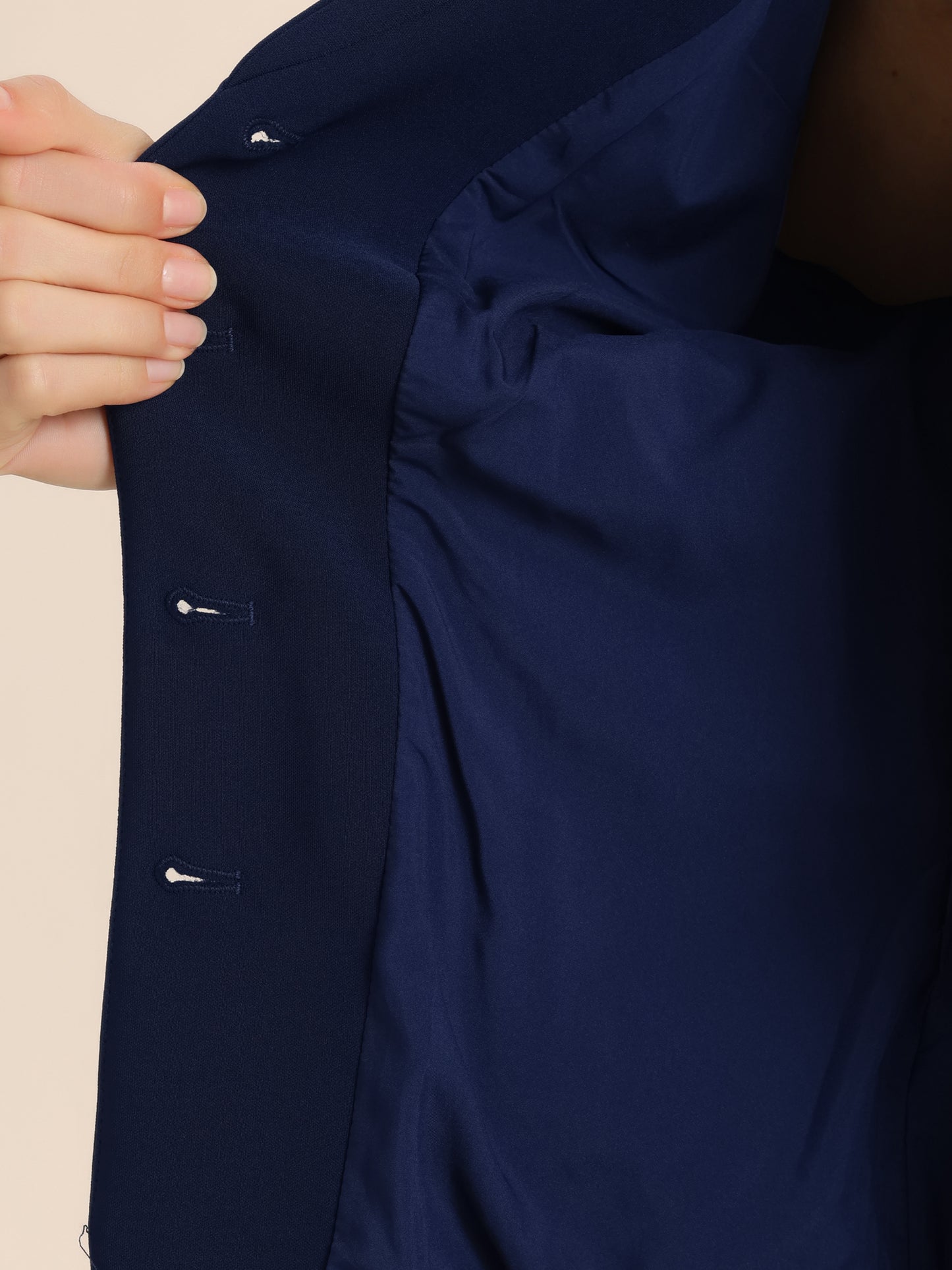 Conjunto de traje de 2 piezas para mujer, falda, blazer informal de negocios con cuello entallado y falda lápiz