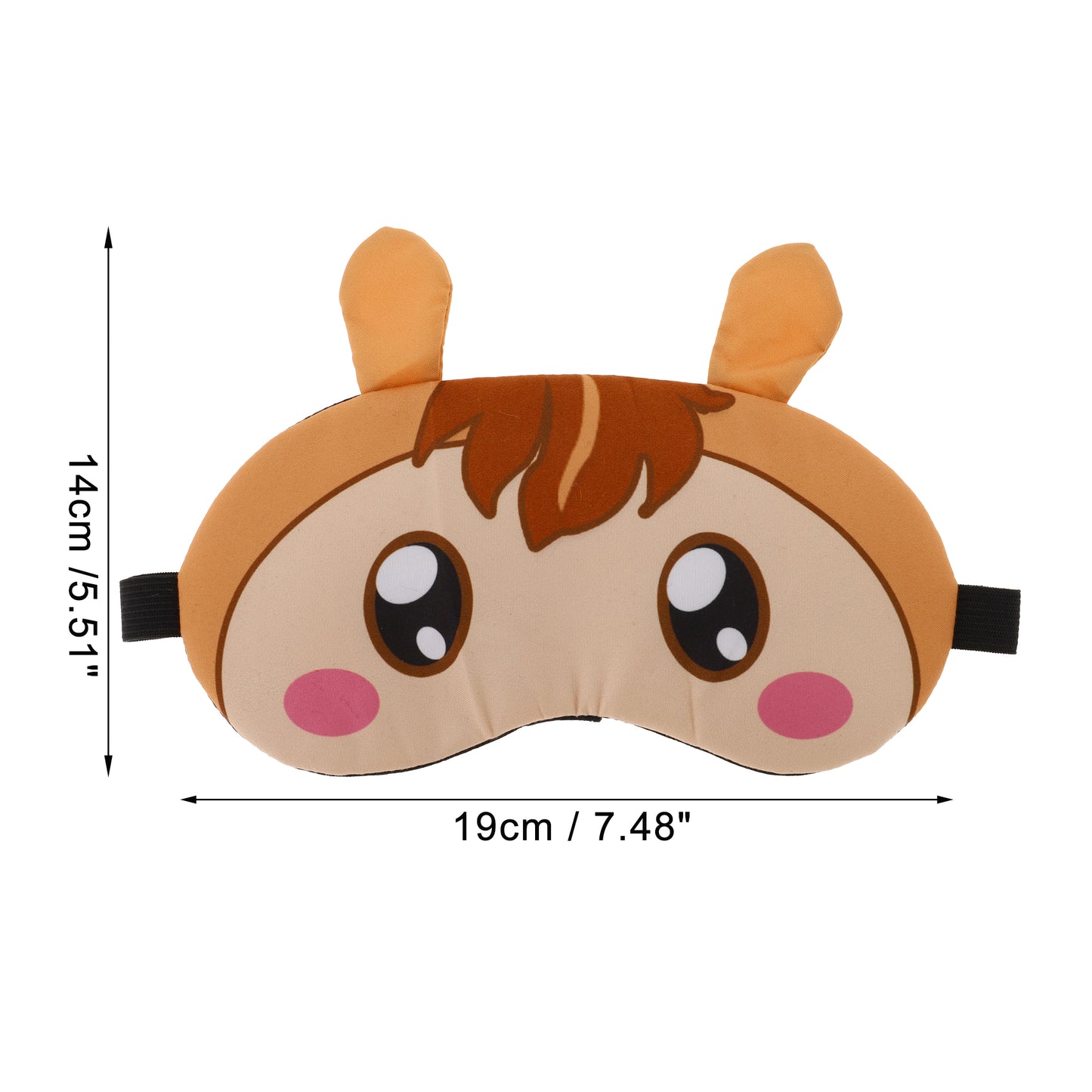 Soft Cartoon Horse Eyes Sleep Mask Eye Shade Cover for Rest Orange